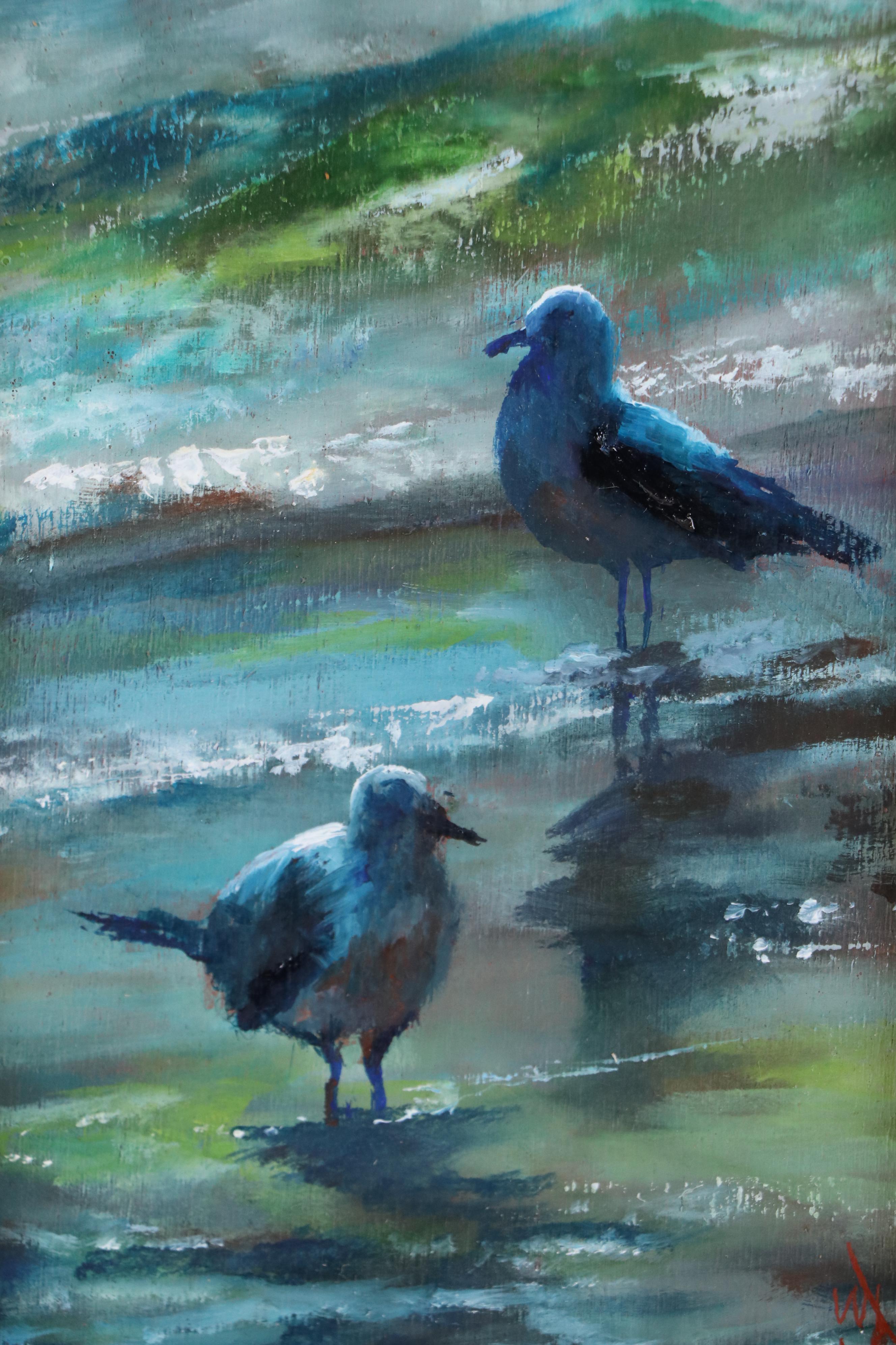 William Jamison Oil Painting of Birds, 21st Century