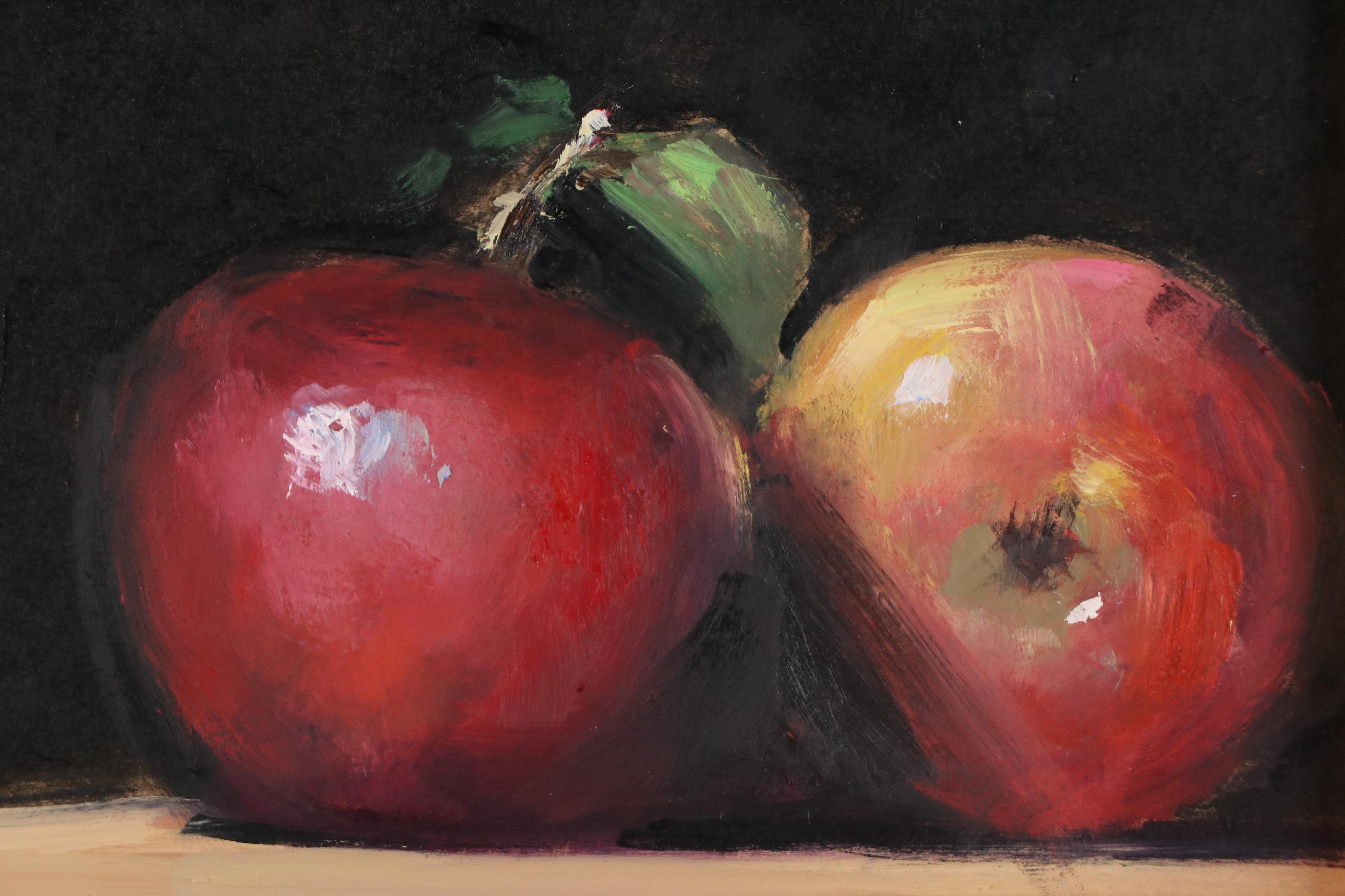 Natalia Demenko Still Life Oil Painting of Apples, 21st Century