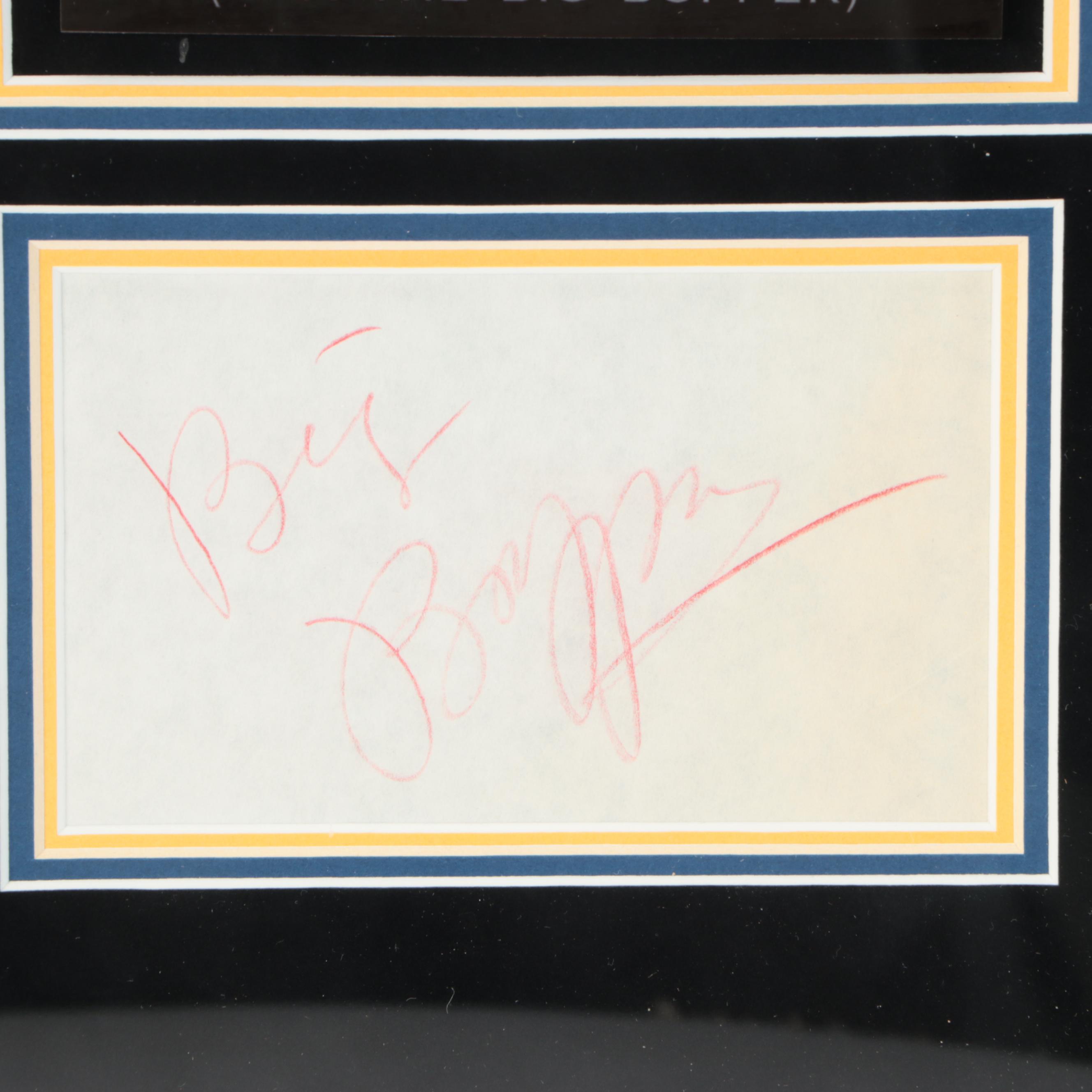 Jiles Perry Richardson "Big Bopper" Signed Cut Page with CD and Photo Prints