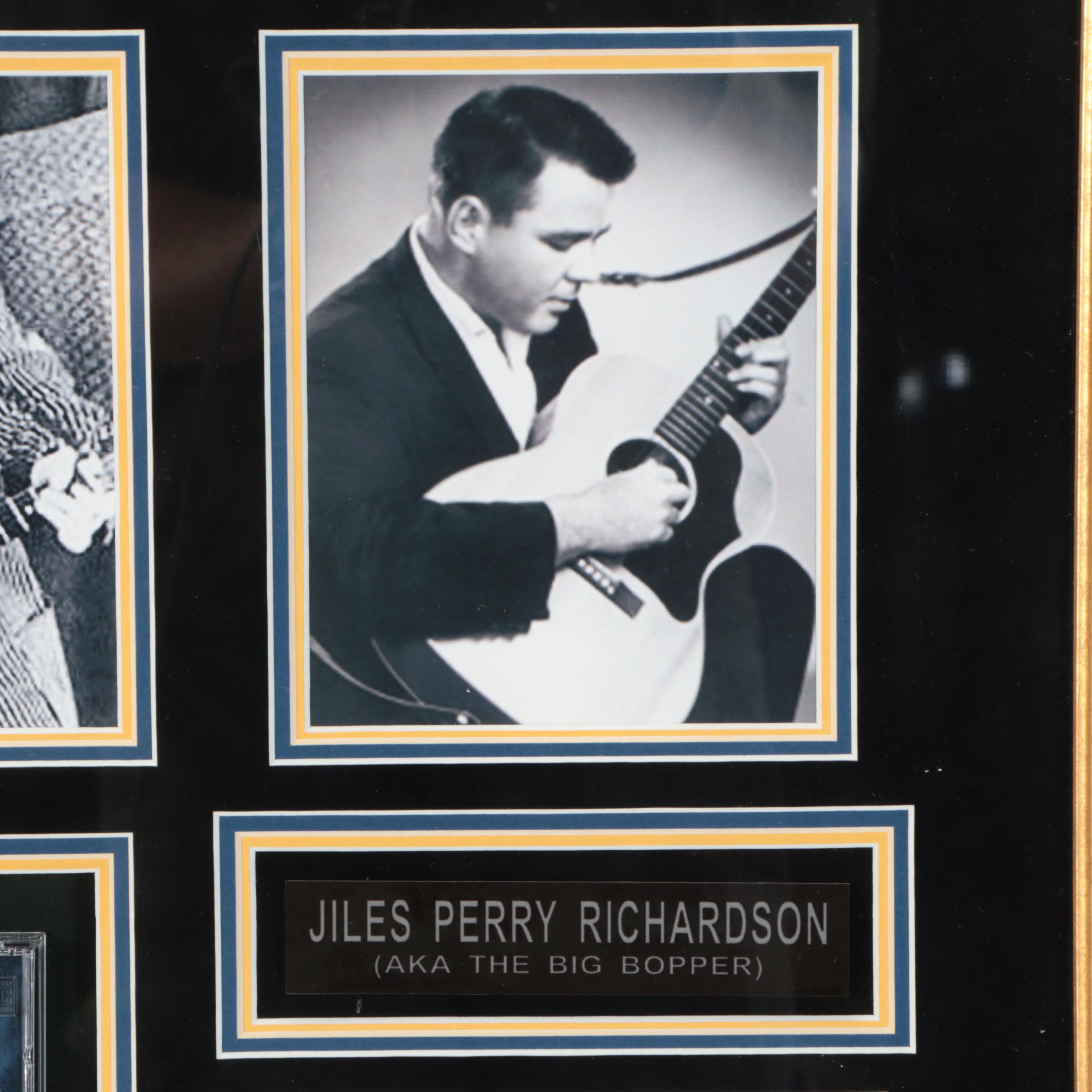 Jiles Perry Richardson "Big Bopper" Signed Cut Page with CD and Photo Prints