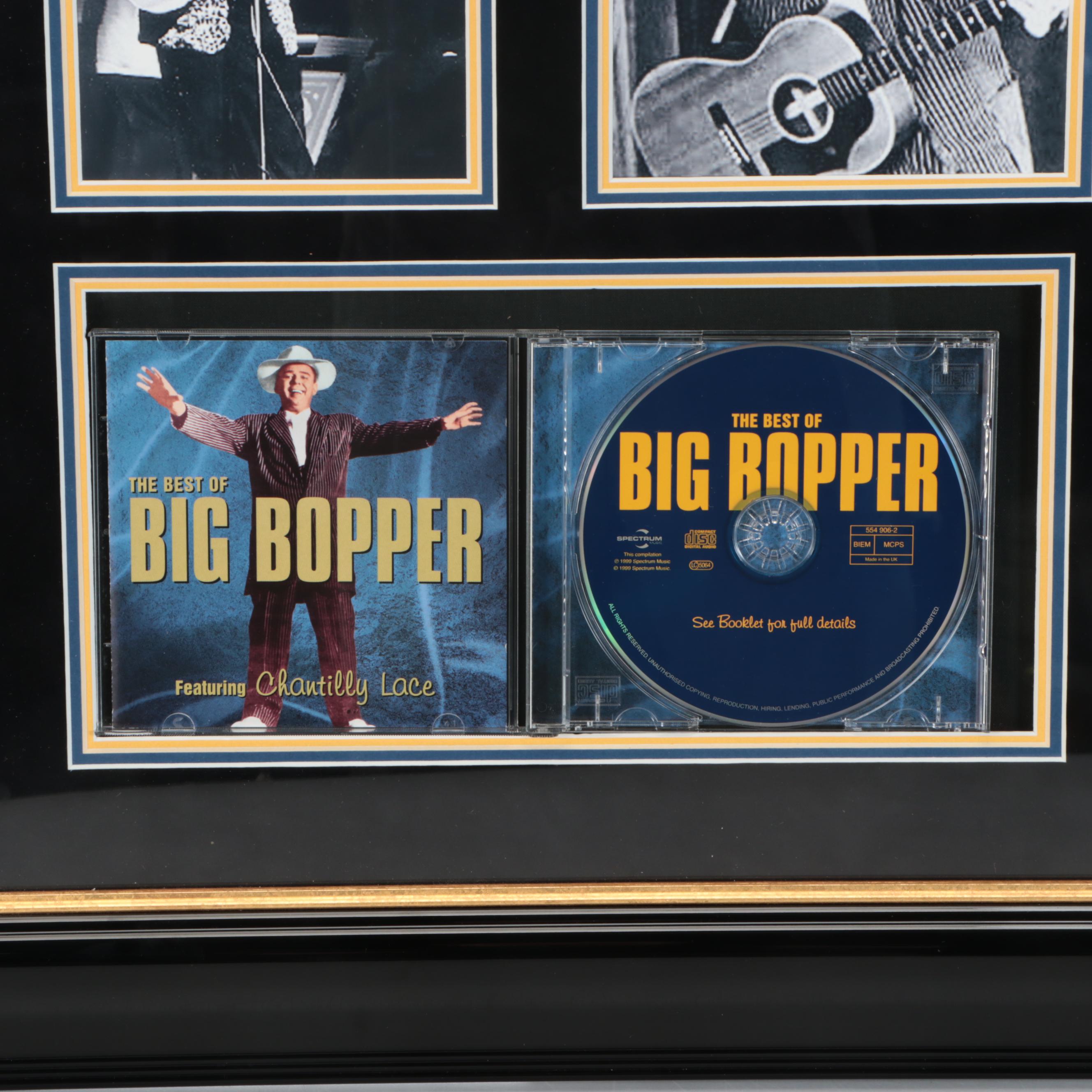 Jiles Perry Richardson "Big Bopper" Signed Cut Page with CD and Photo Prints