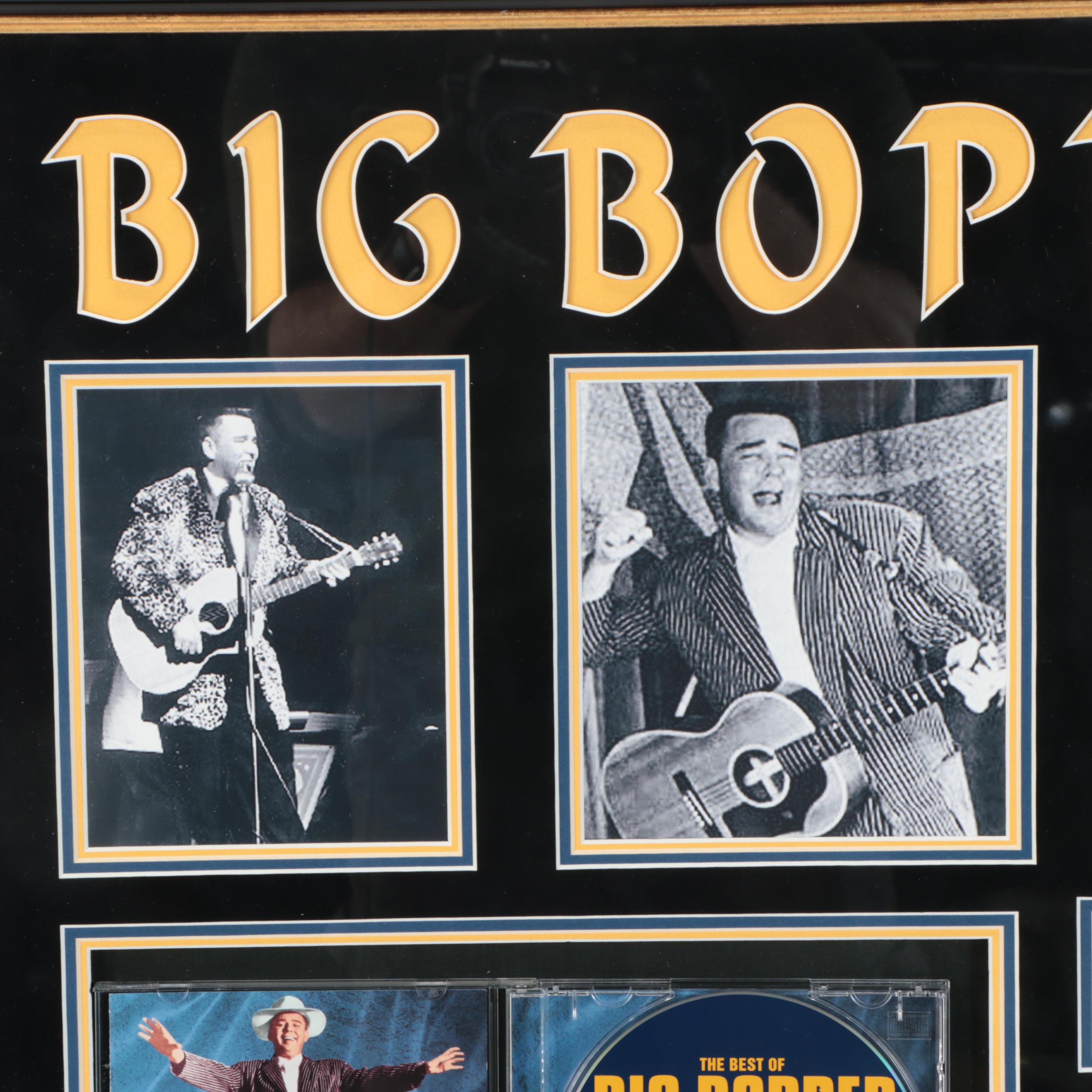 Jiles Perry Richardson "Big Bopper" Signed Cut Page with CD and Photo Prints