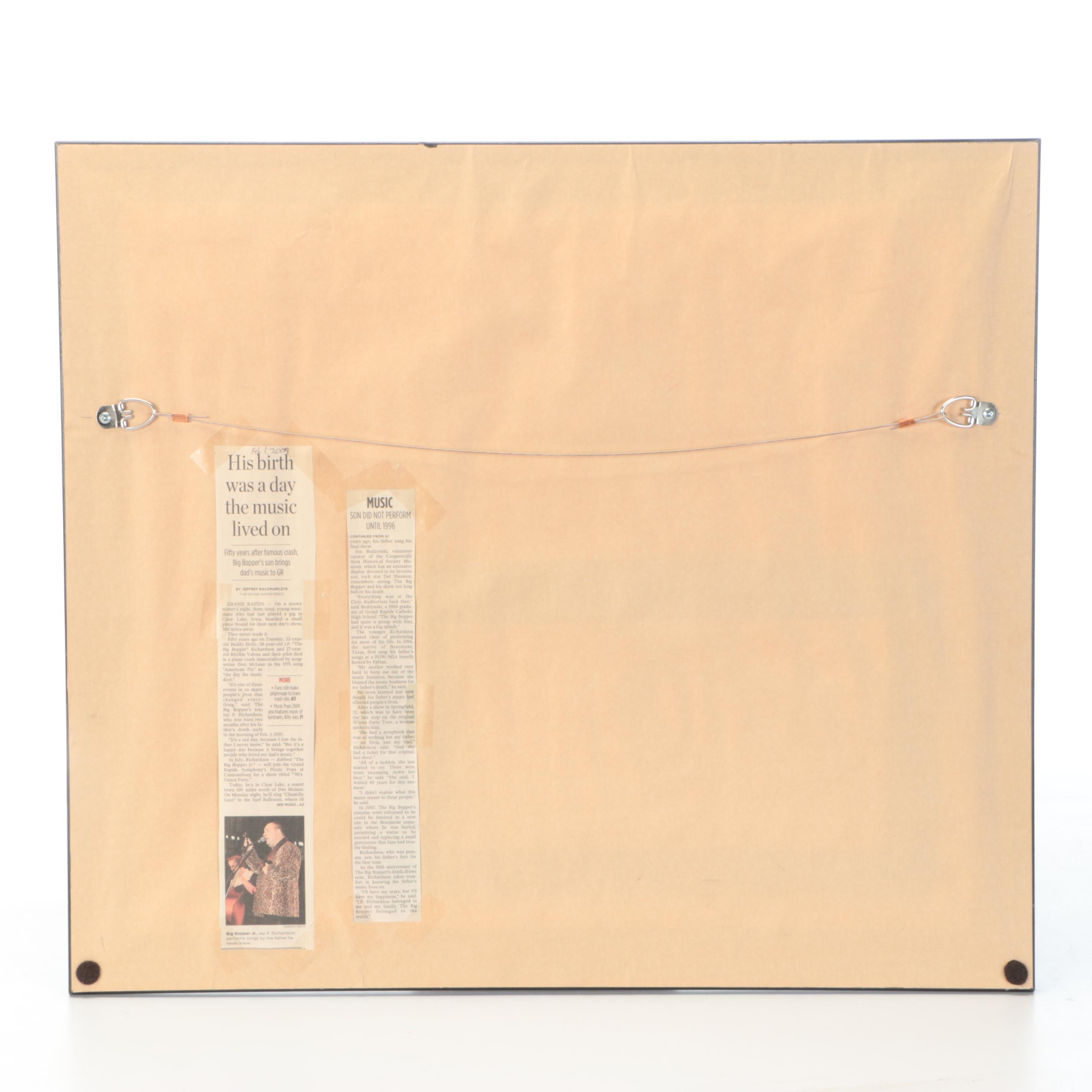 Jiles Perry Richardson "Big Bopper" Signed Cut Page with CD and Photo Prints