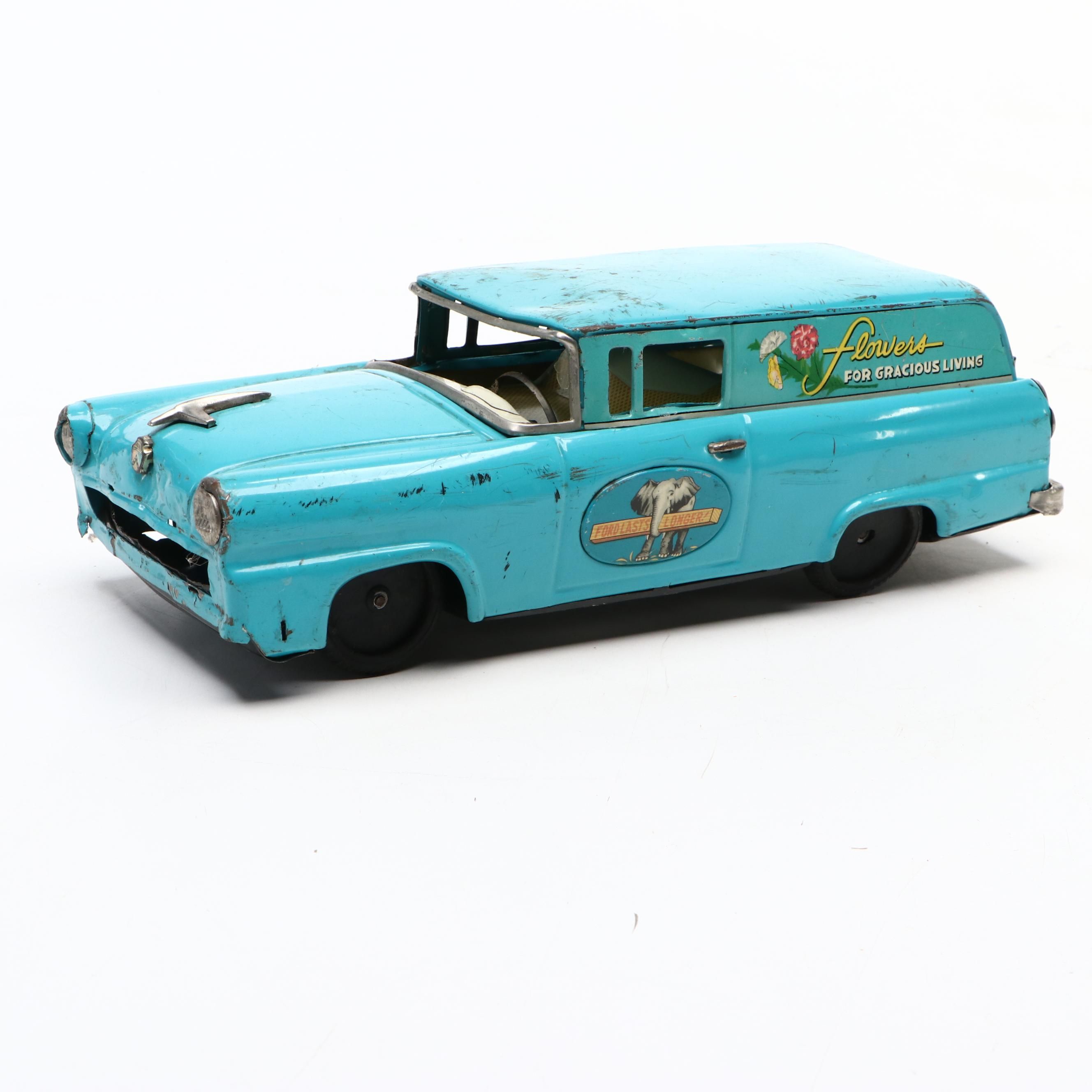 Bandai 343 Ford Flower Delivery Wagon Toy, Mid-20th Century