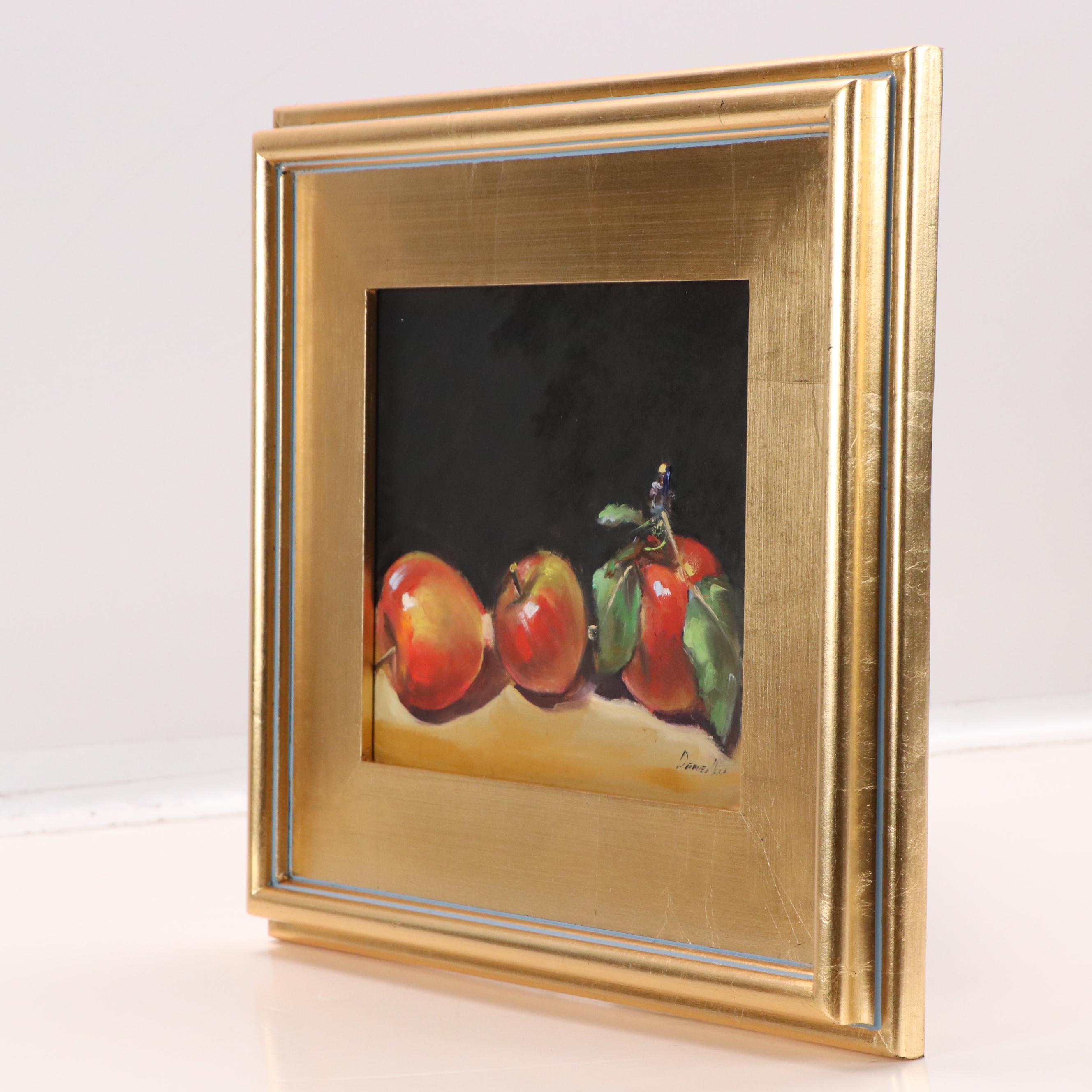 Natalia Demenko Still Life Oil Painting of Apples, 21st Century