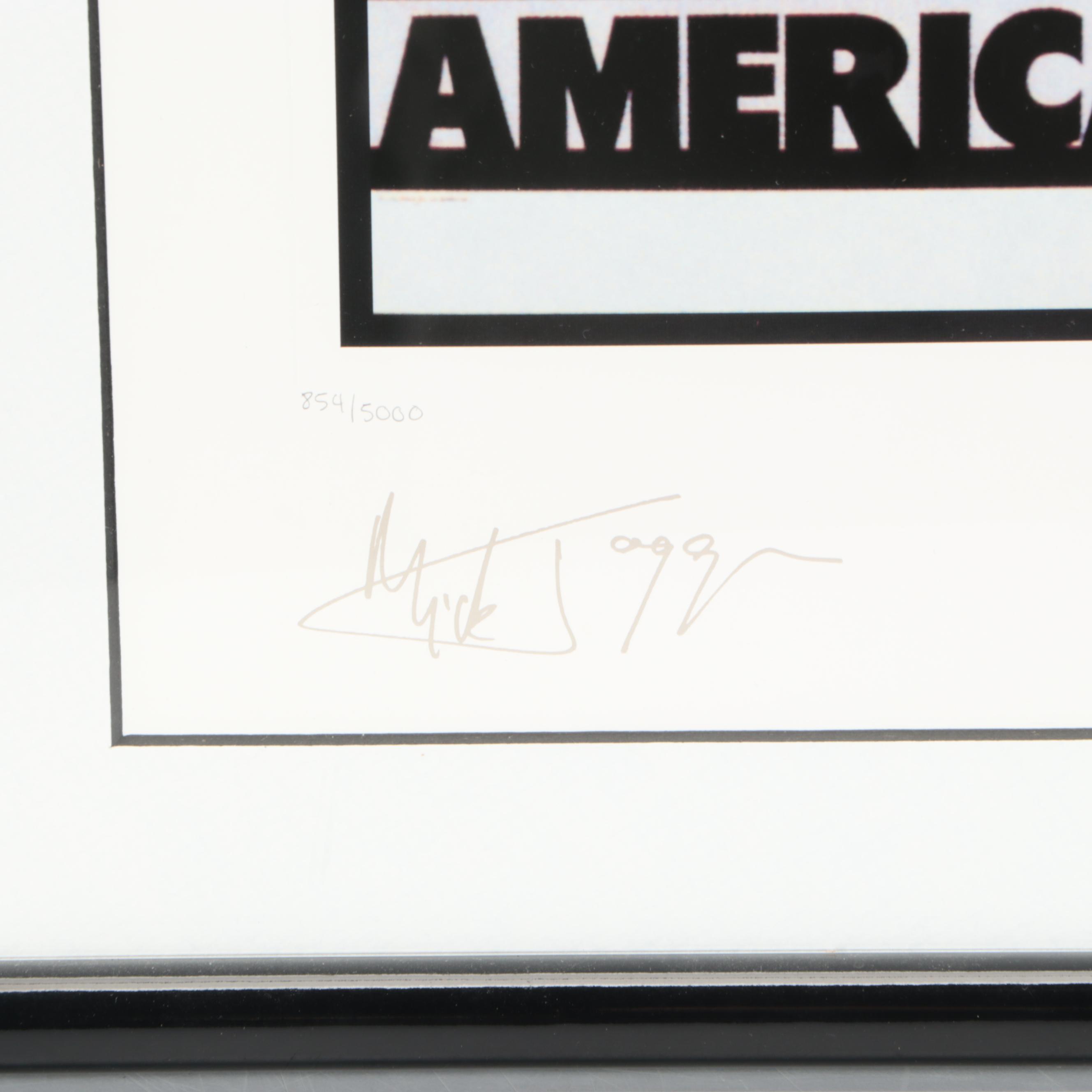 The Rolling Stones Signed "American Tour" Limited Edition Lithograph Print, 1994