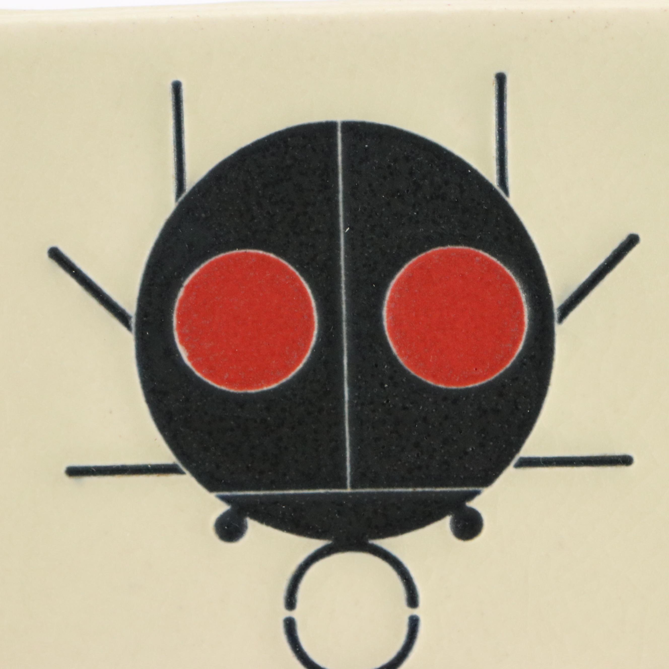 Motawi Tileworks "Ladybug" Decorative Tile After Charley Harper