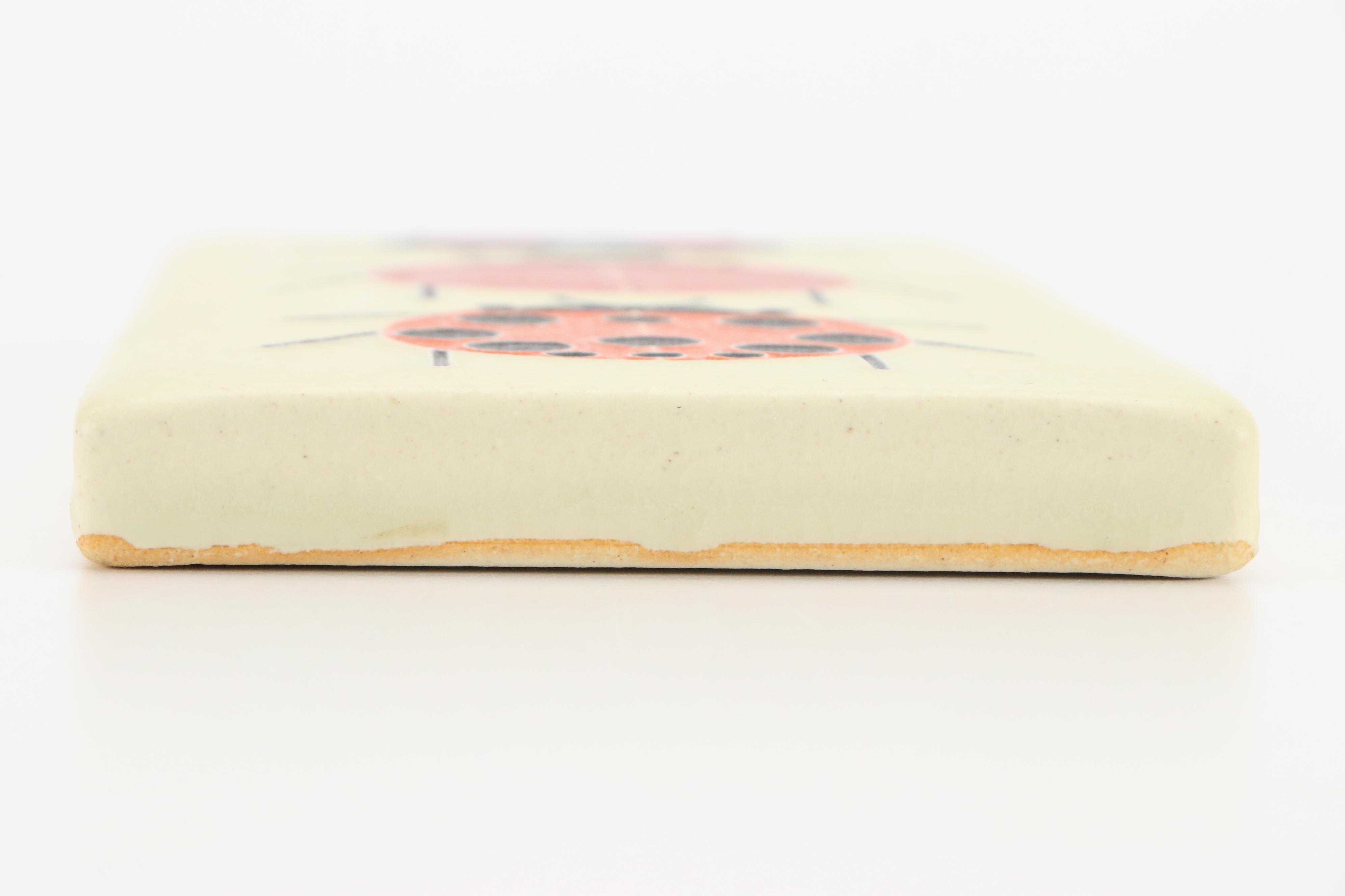 Motawi Tileworks "Ladybug" Decorative Tile After Charley Harper