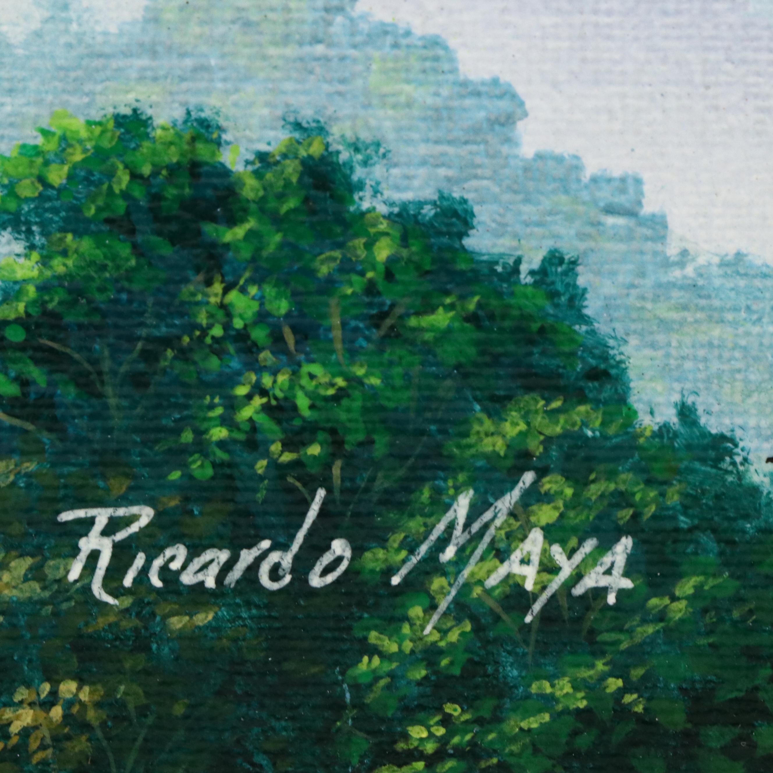 Ricardo Maya Surrealist Acrylic Painting, 21st Century