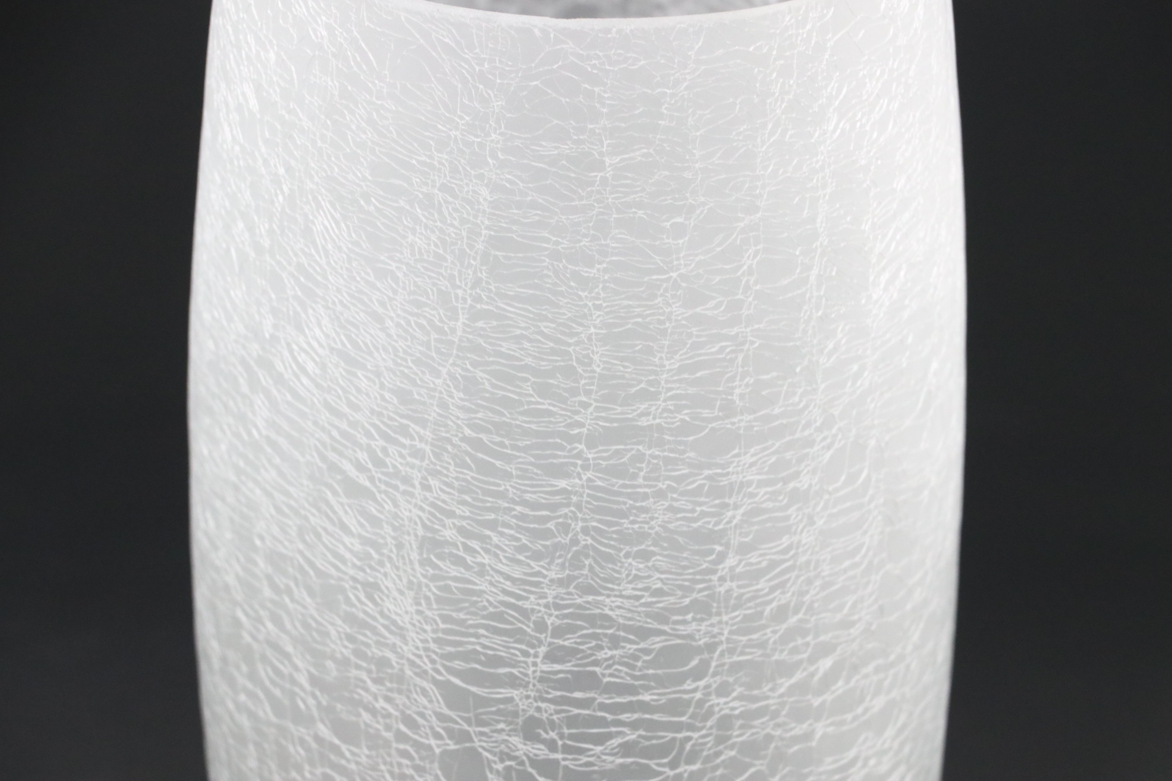 Pair of Hampton Bay Contemporary Crackle Glass Table Lamps
