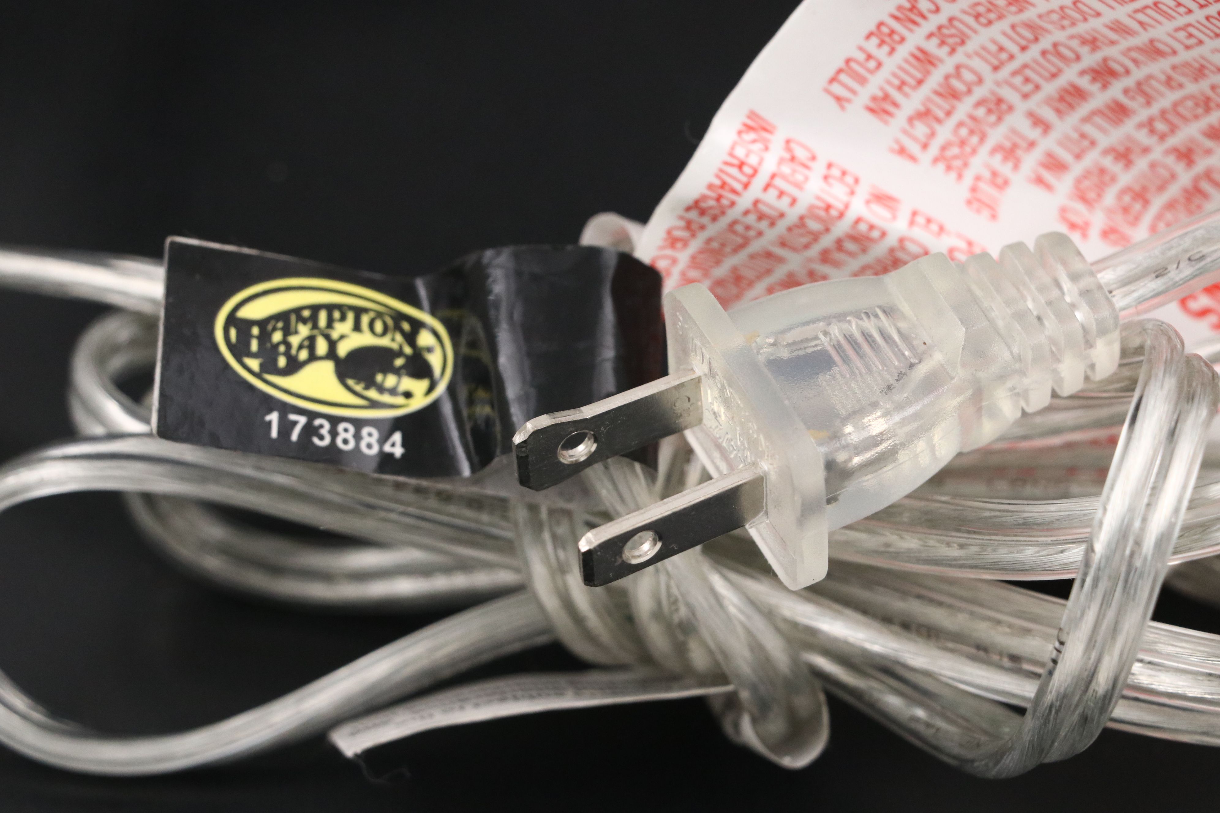 Pair of Hampton Bay Contemporary Crackle Glass Table Lamps