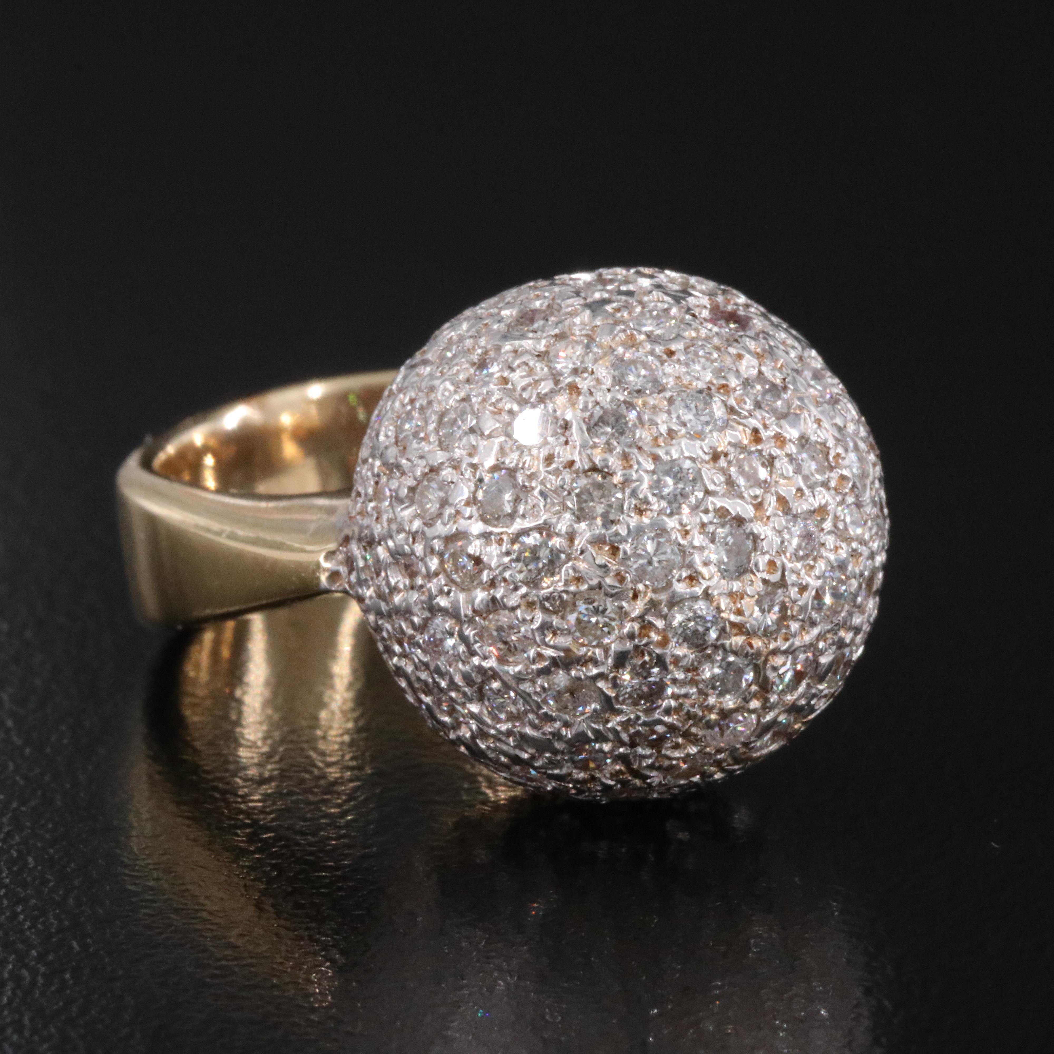 14K 2.82 CTW Diamond Globe Ring
