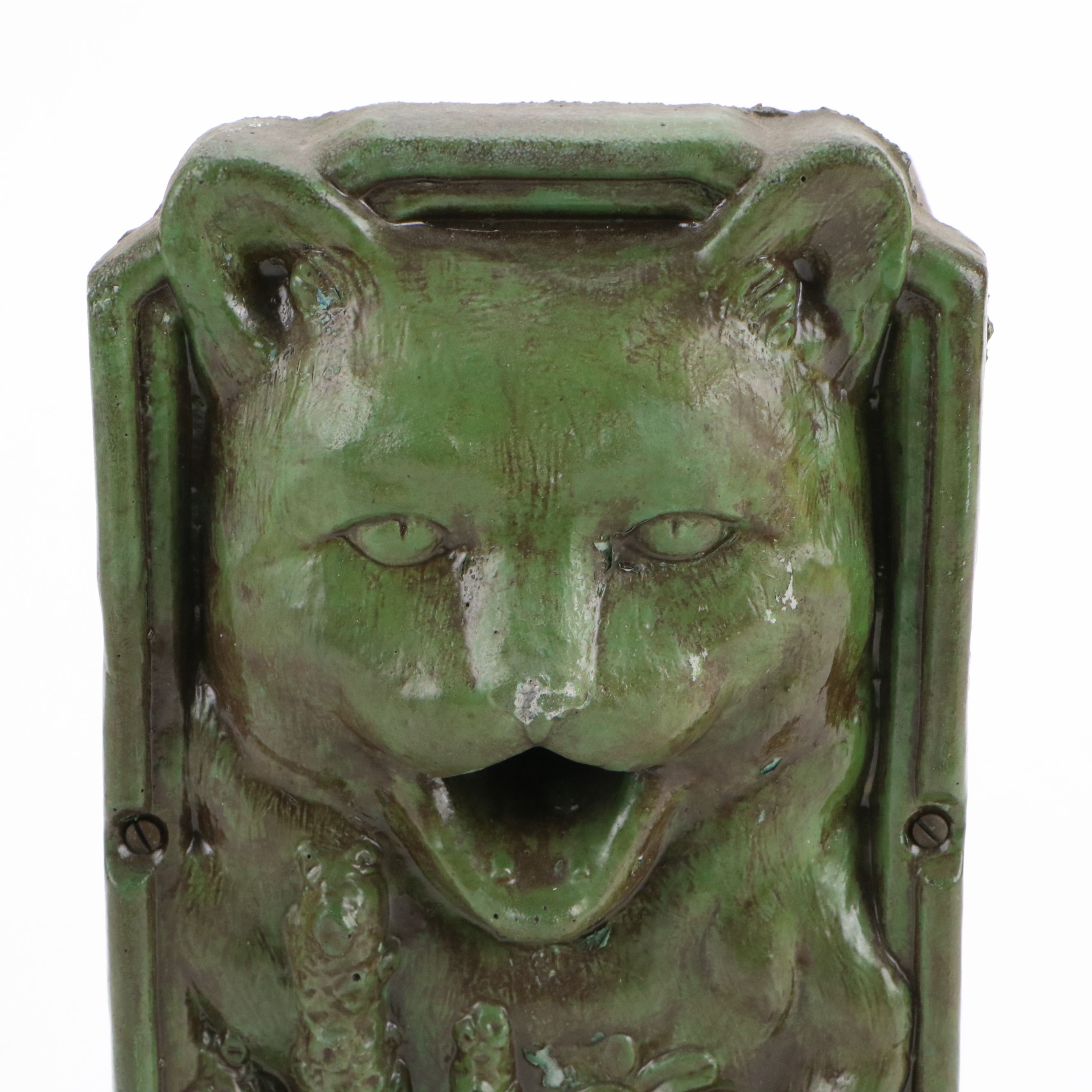 Green Cat, Cathedral and Hand-Painted Wood Birdhouses