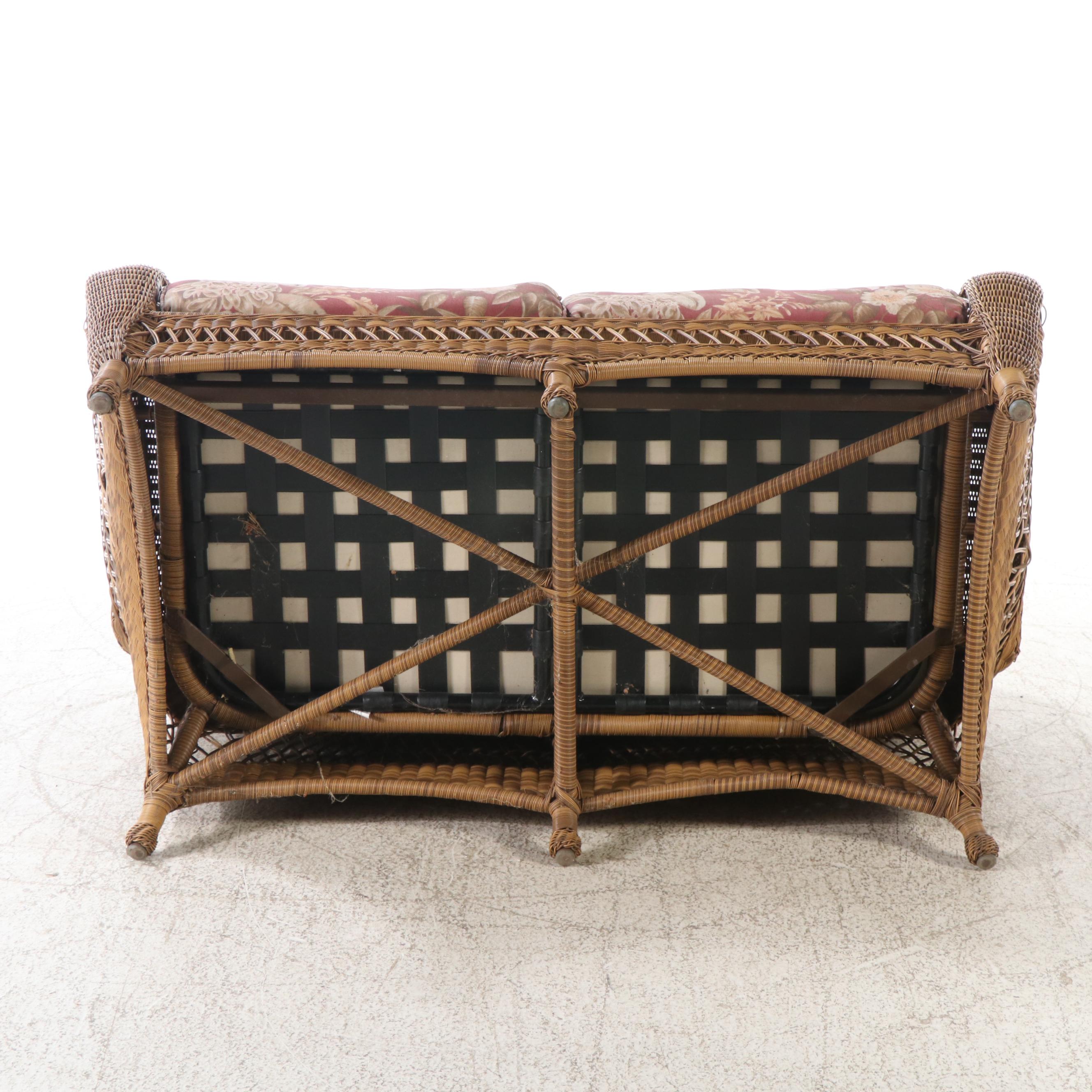 Resin Wicker Patio Glider, Rocking Chair, Side Tables and Settee