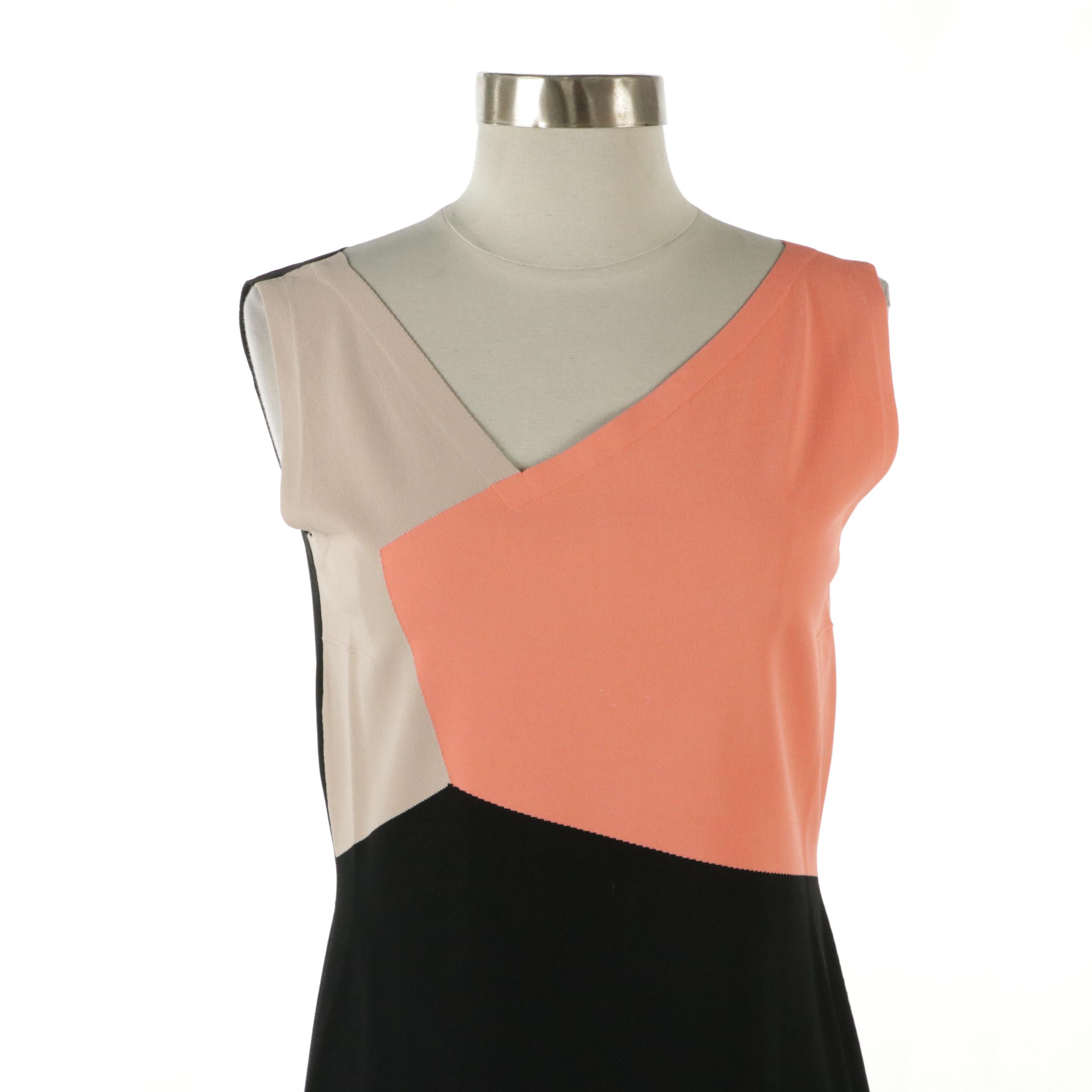 D. Exterior Colorblock Bodycon Dress and Tyler Böe Shirt Dress in Pink Tweed