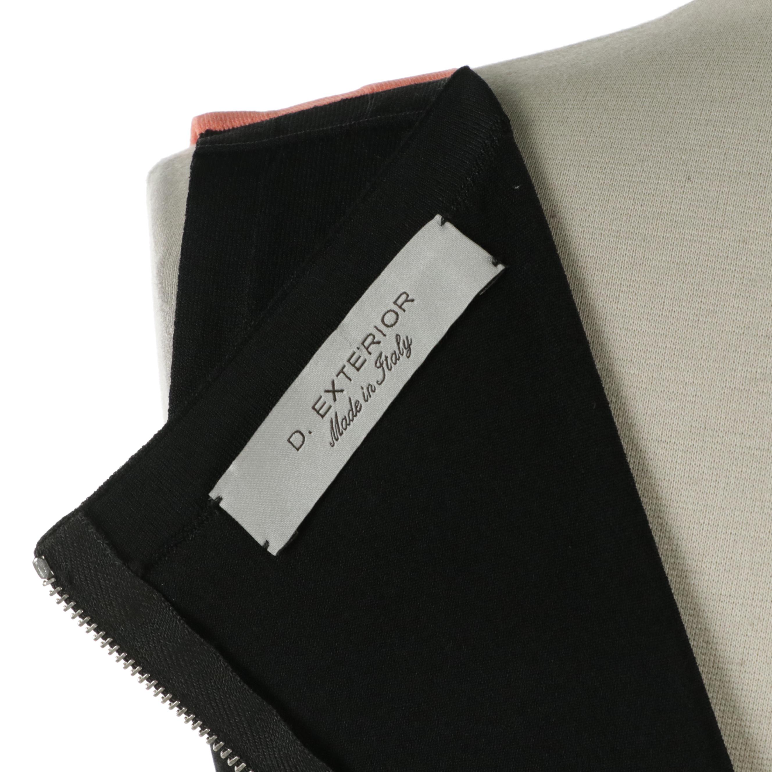 D. Exterior Colorblock Bodycon Dress and Tyler Böe Shirt Dress in Pink Tweed