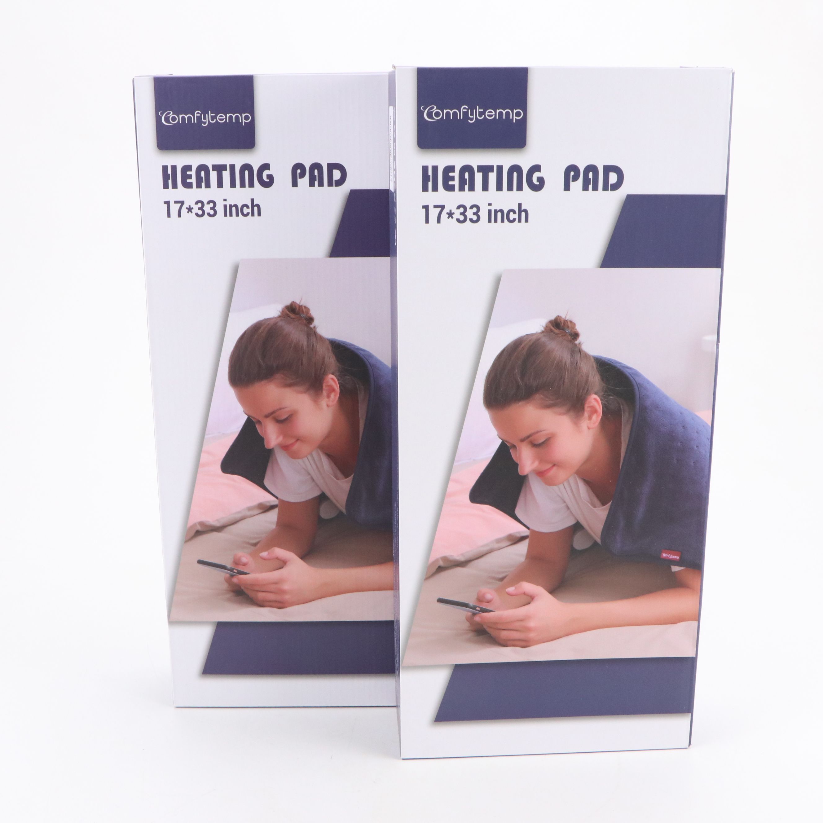 Two Comfy Temp Heating Pads with Viewstar Shredded Memory Foam Pillow