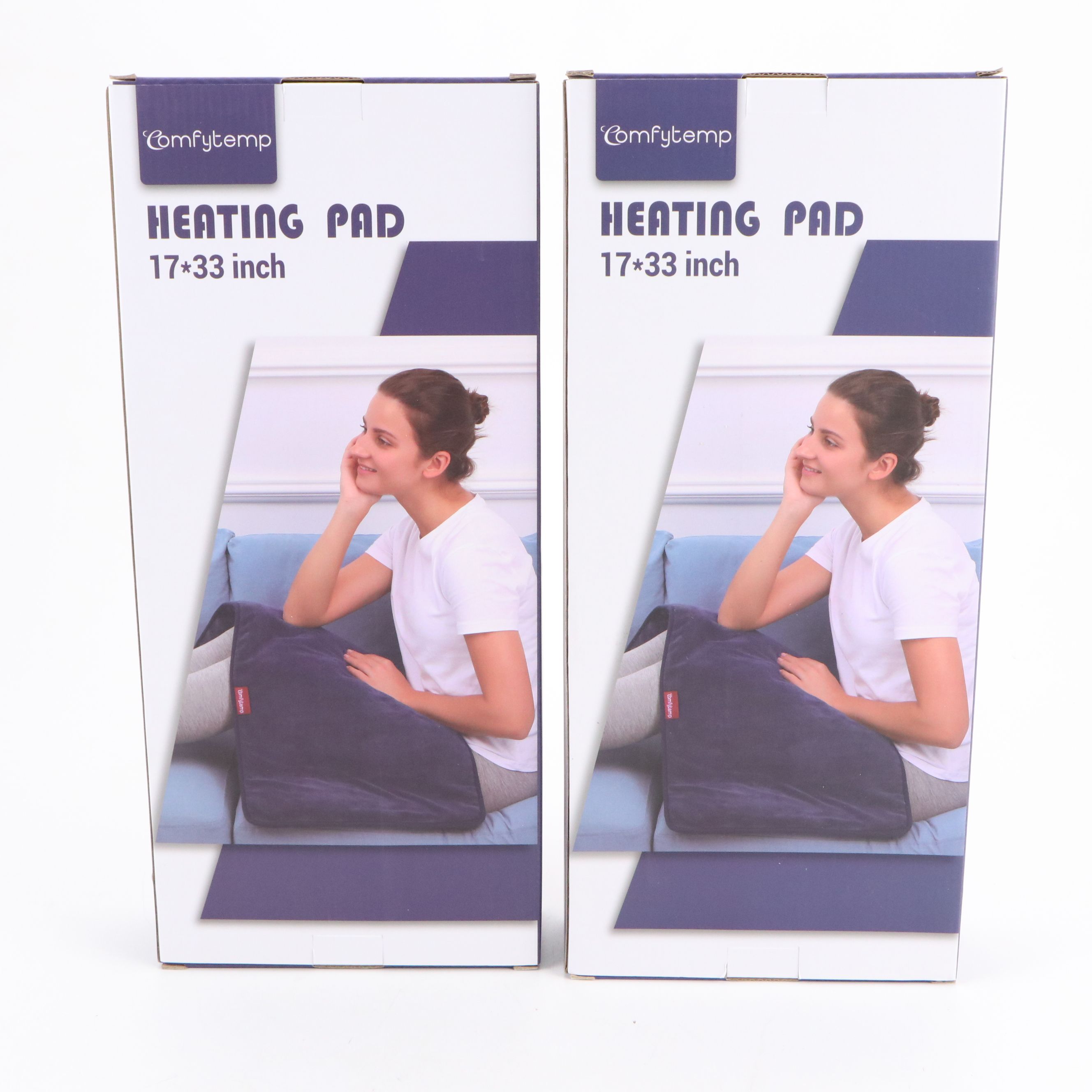 Two Comfy Temp Heating Pads with Viewstar Shredded Memory Foam Pillow