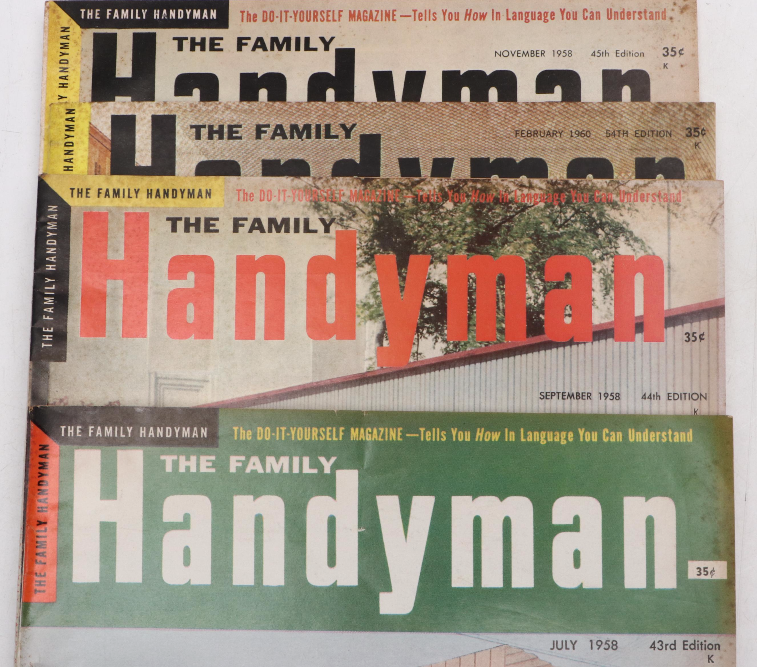 "The Family Handyman" Magazine Issues, Mid-20th Century