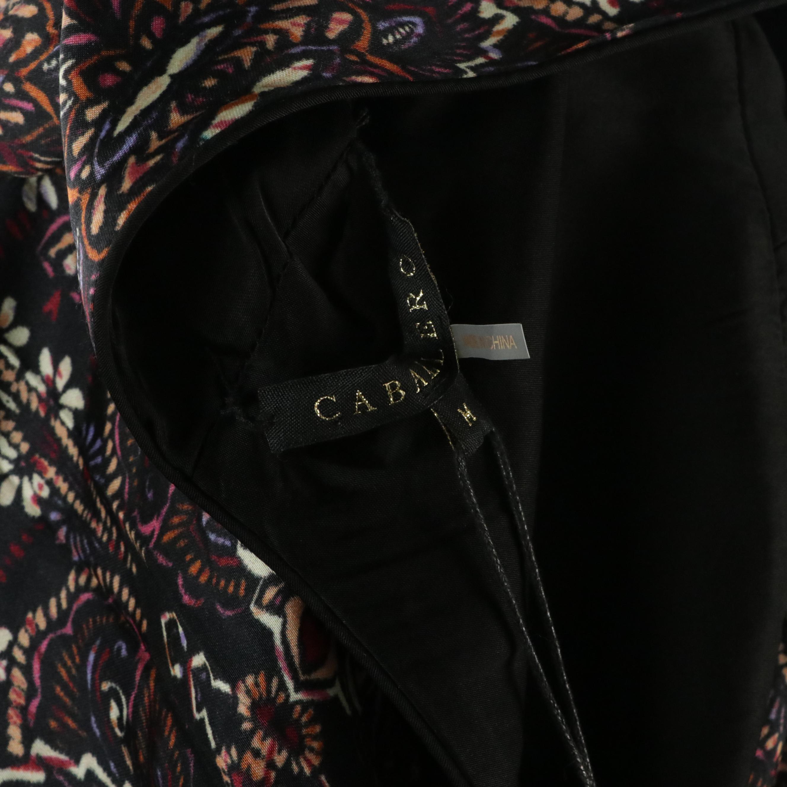 Caballero "Honey on Miami" Floral Silk Wrap Dress, Bailey 44 VNeck Leather Dress