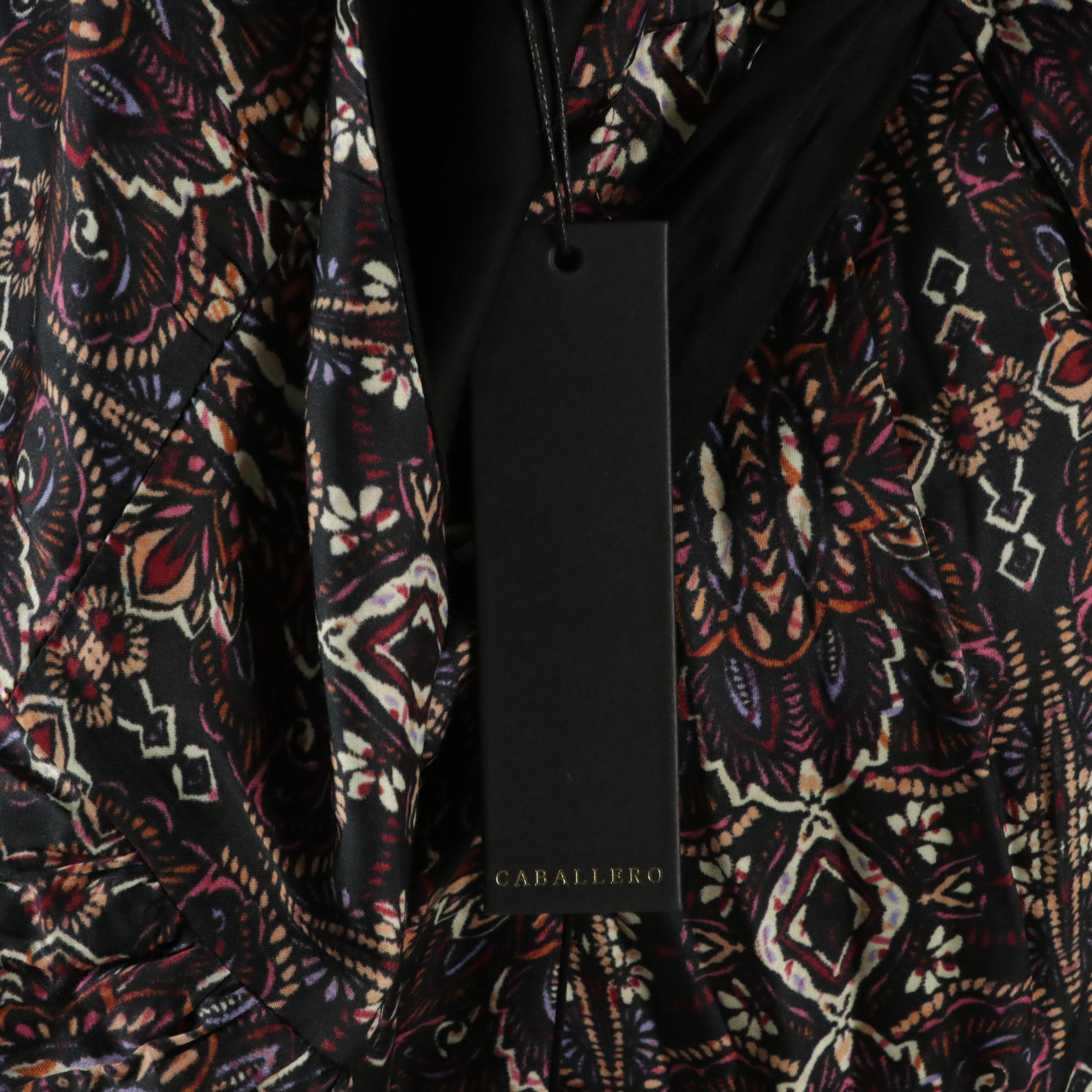 Caballero "Honey on Miami" Floral Silk Wrap Dress, Bailey 44 VNeck Leather Dress