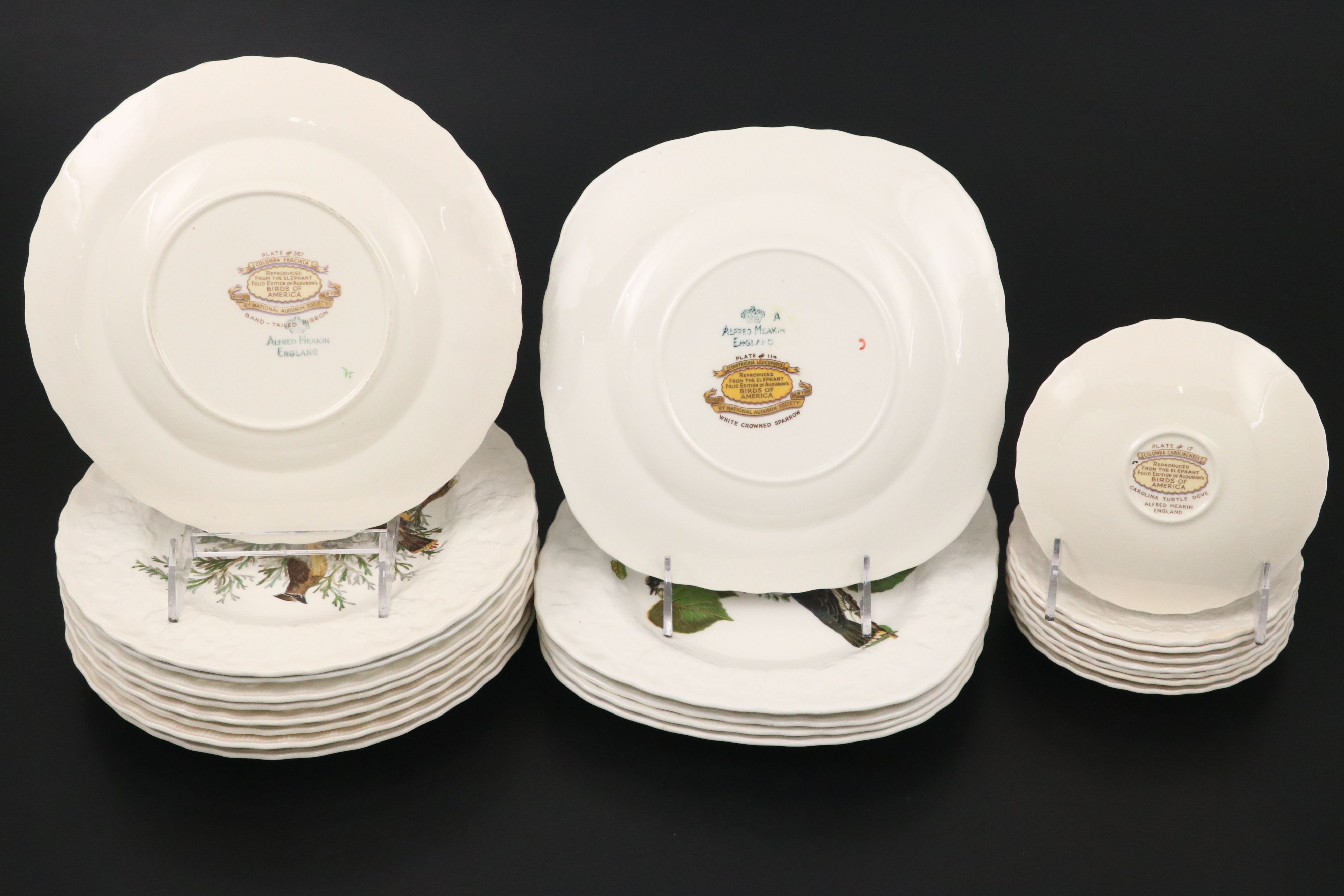 Alfred Meakin "Birds of America" National Audubon Society Porcelain Plates