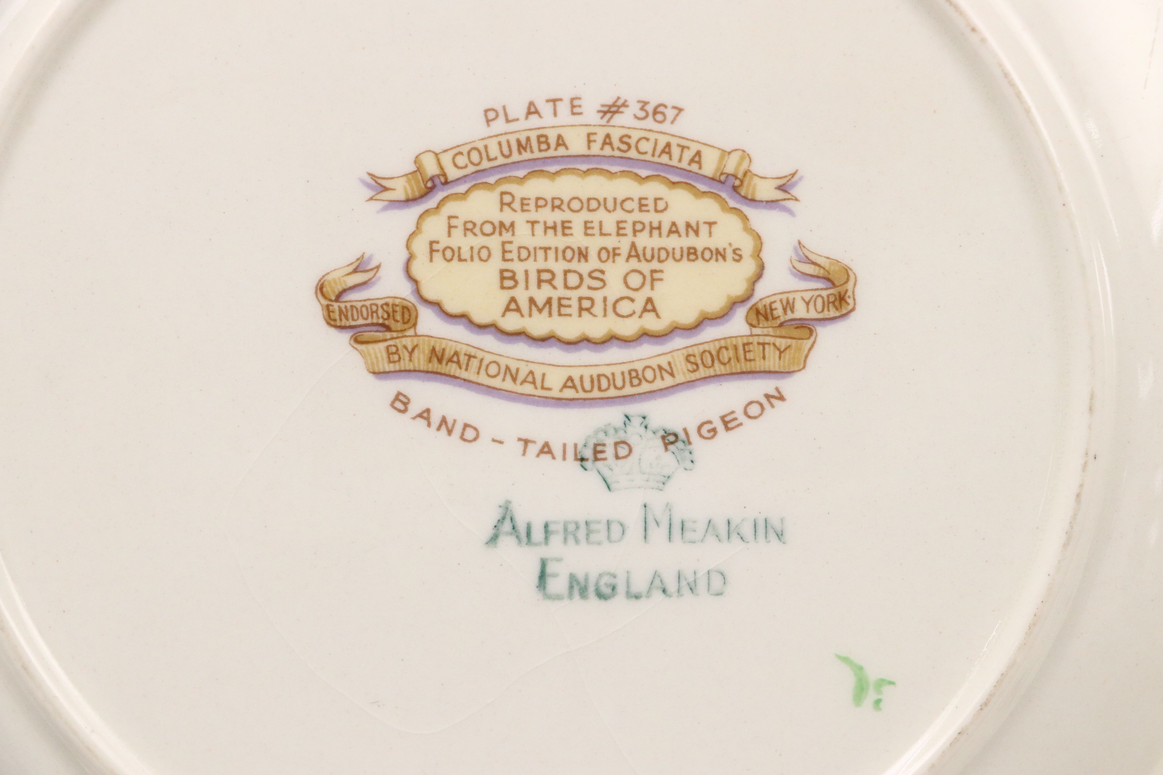 Alfred Meakin "Birds of America" National Audubon Society Porcelain Plates