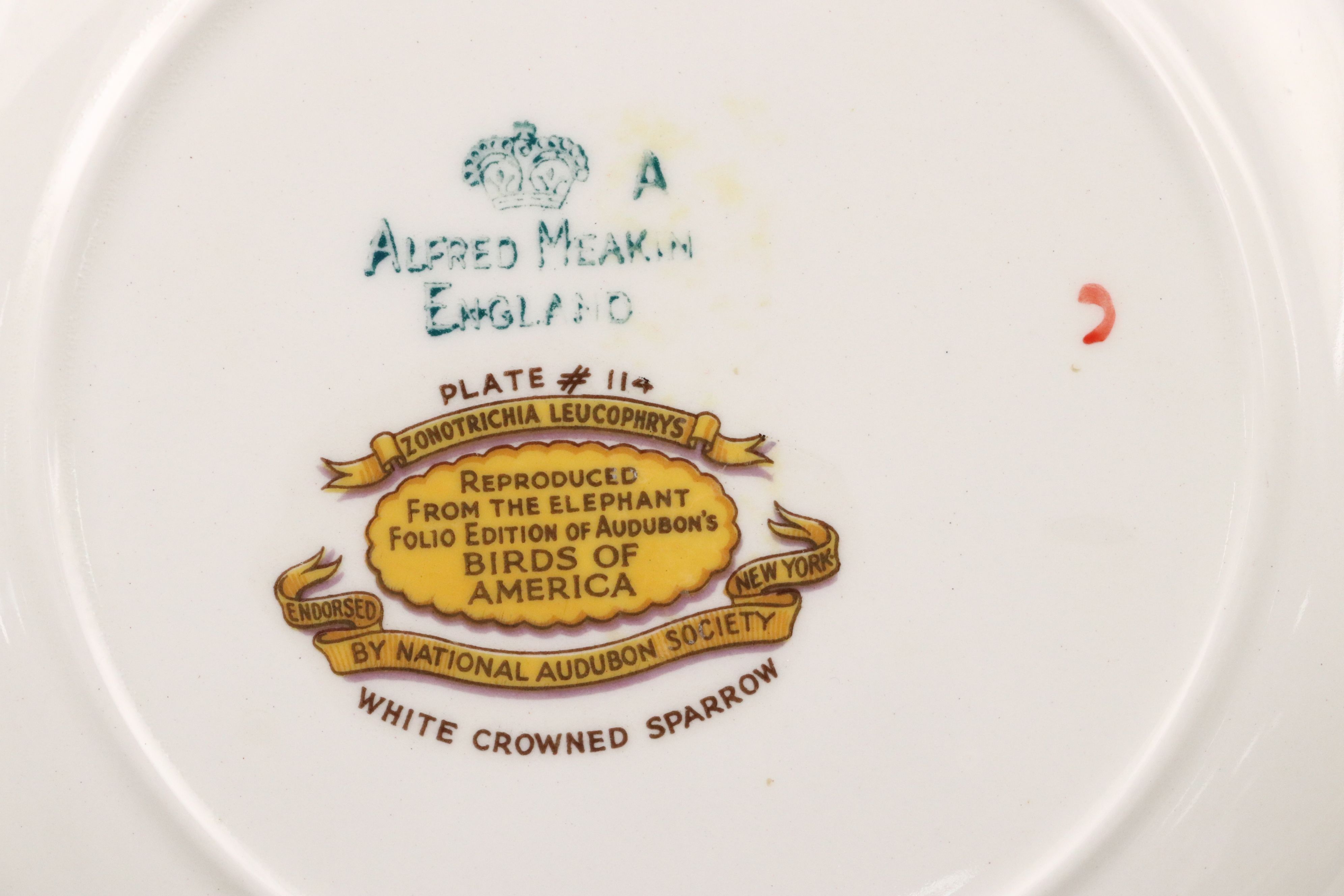 Alfred Meakin "Birds of America" National Audubon Society Porcelain Plates