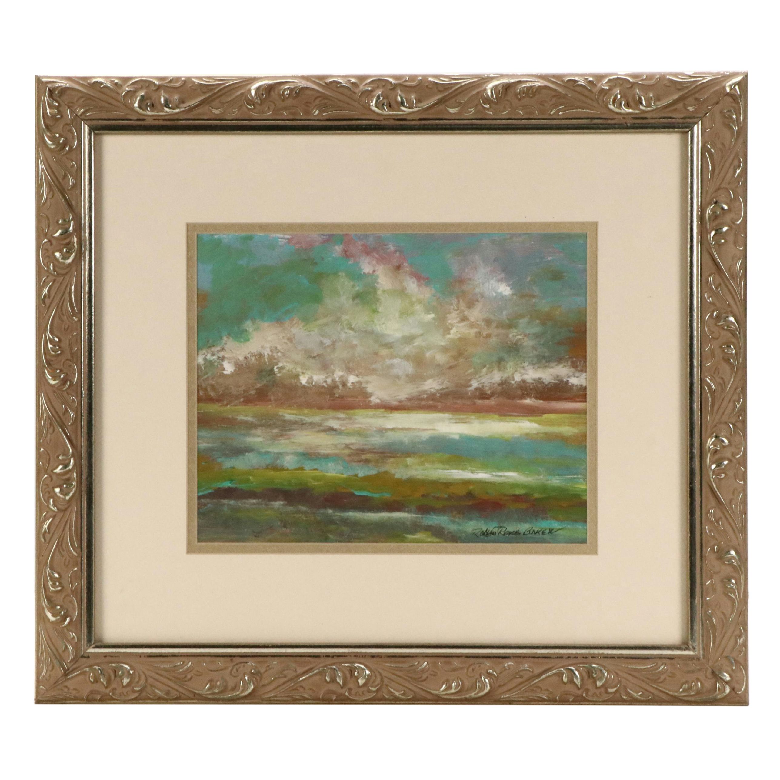 Robert Riddle Baker Acrylic Painting "Cloud Storm," 2021