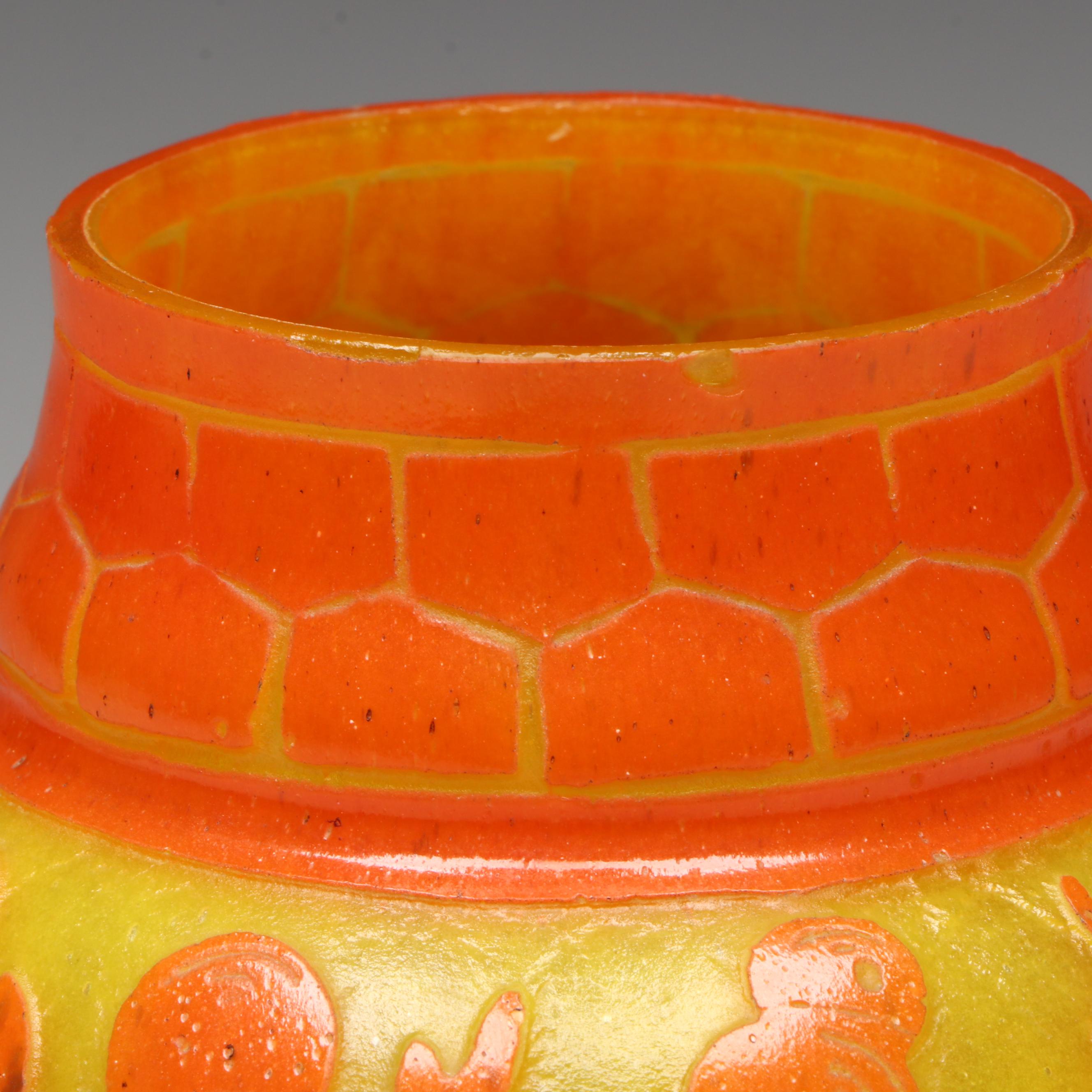 Schneider Le Verre Français Cameo Glass Vase, Early 20th Century