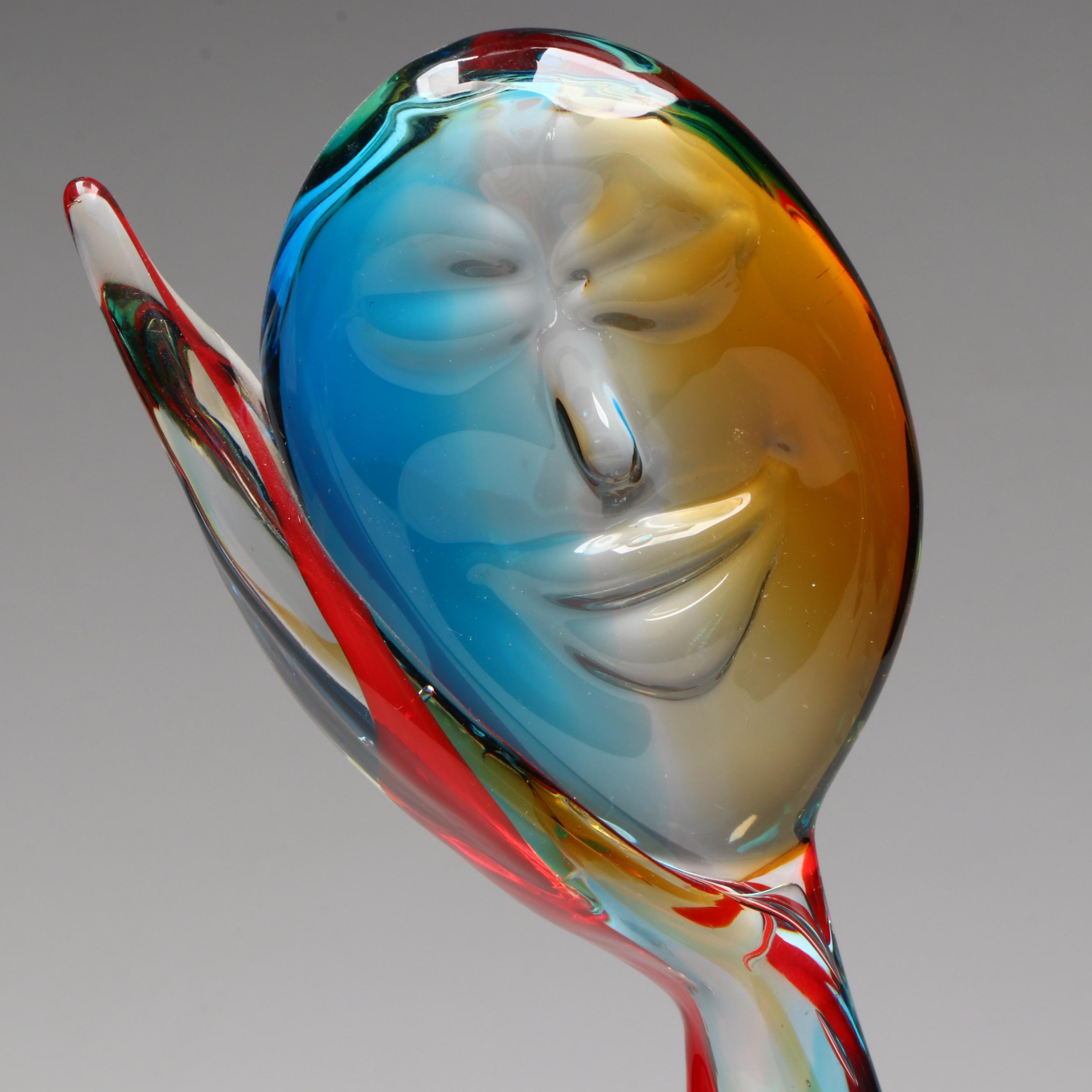 Murano Multicolor Art Glass Abstract Sculpture