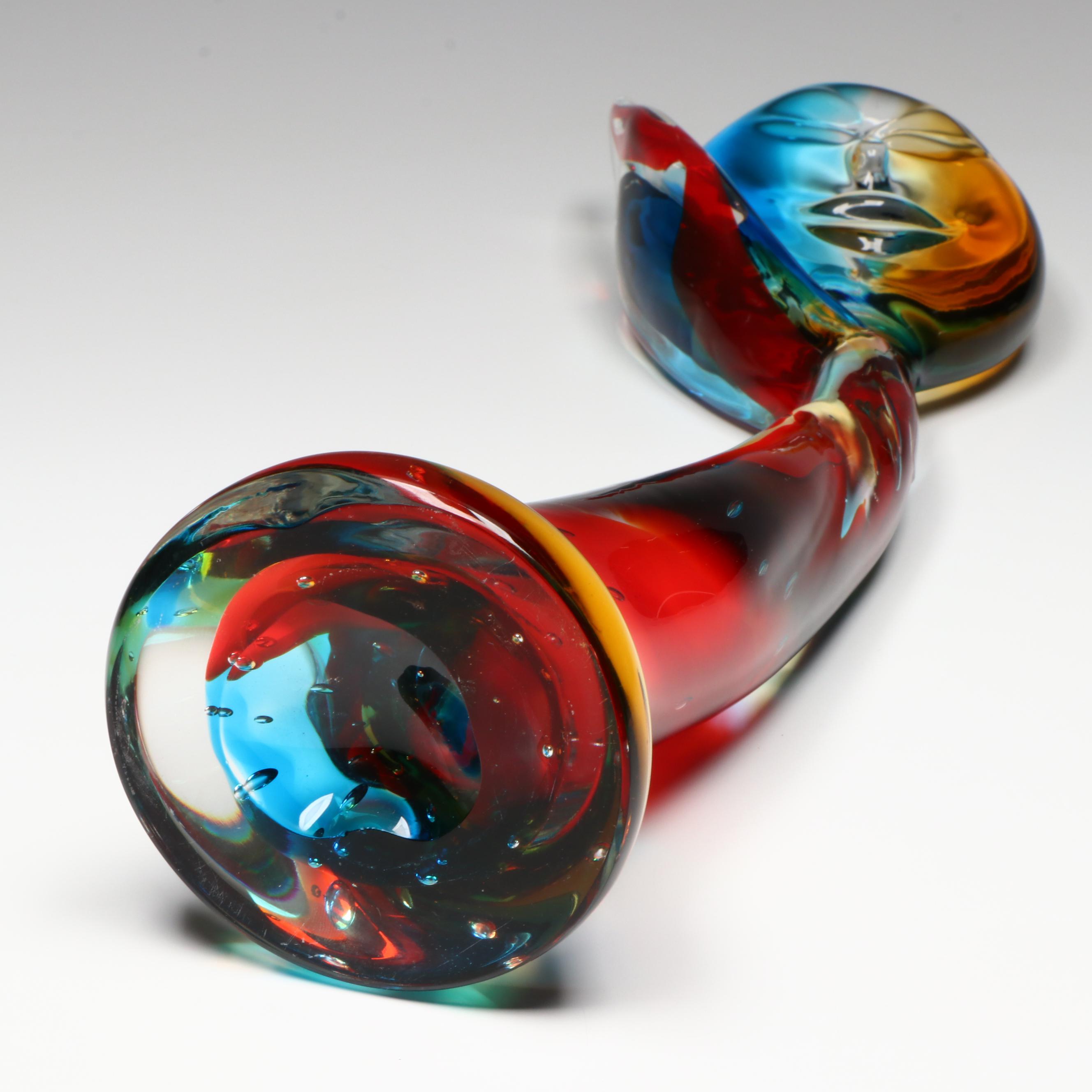 Murano Multicolor Art Glass Abstract Sculpture