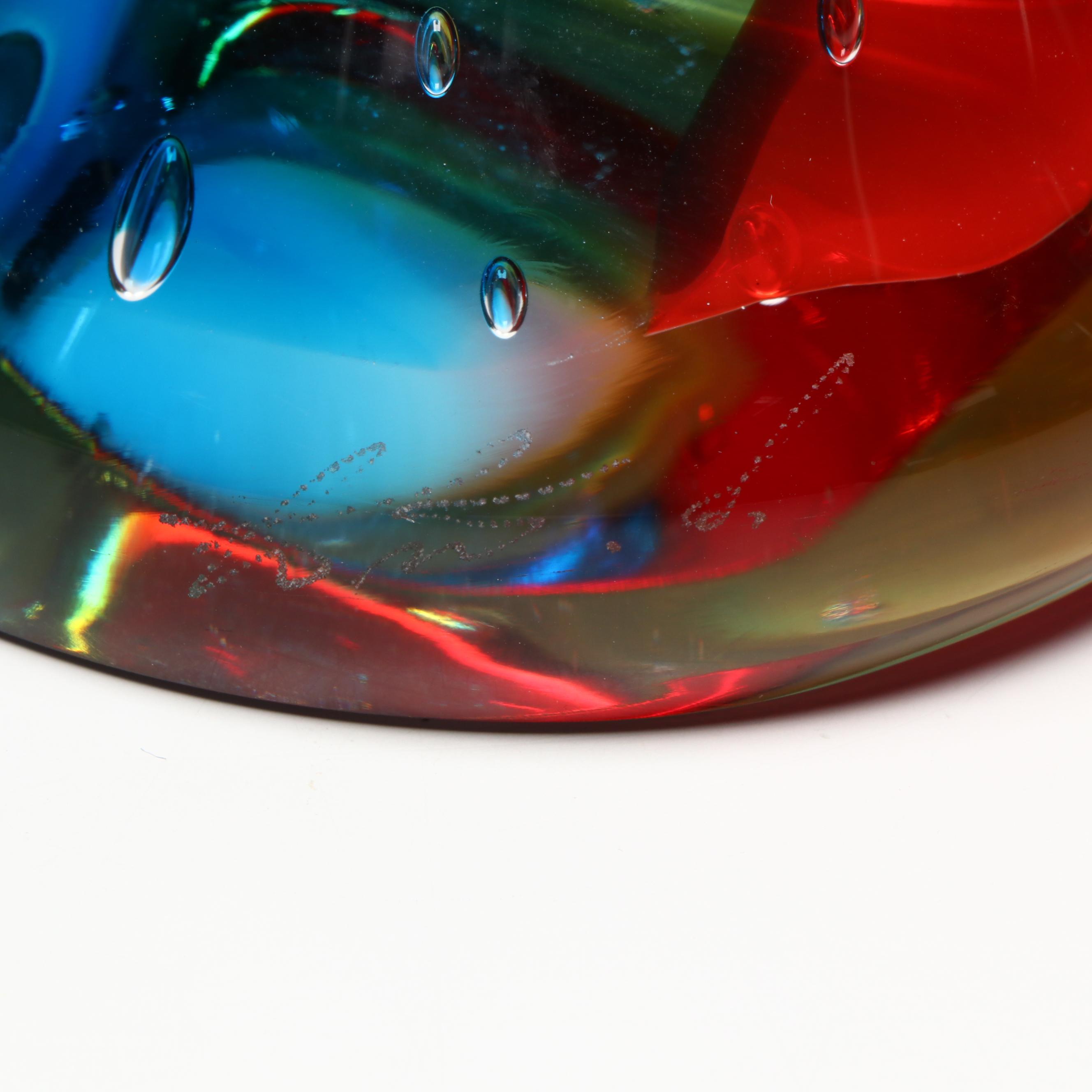 Murano Multicolor Art Glass Abstract Sculpture