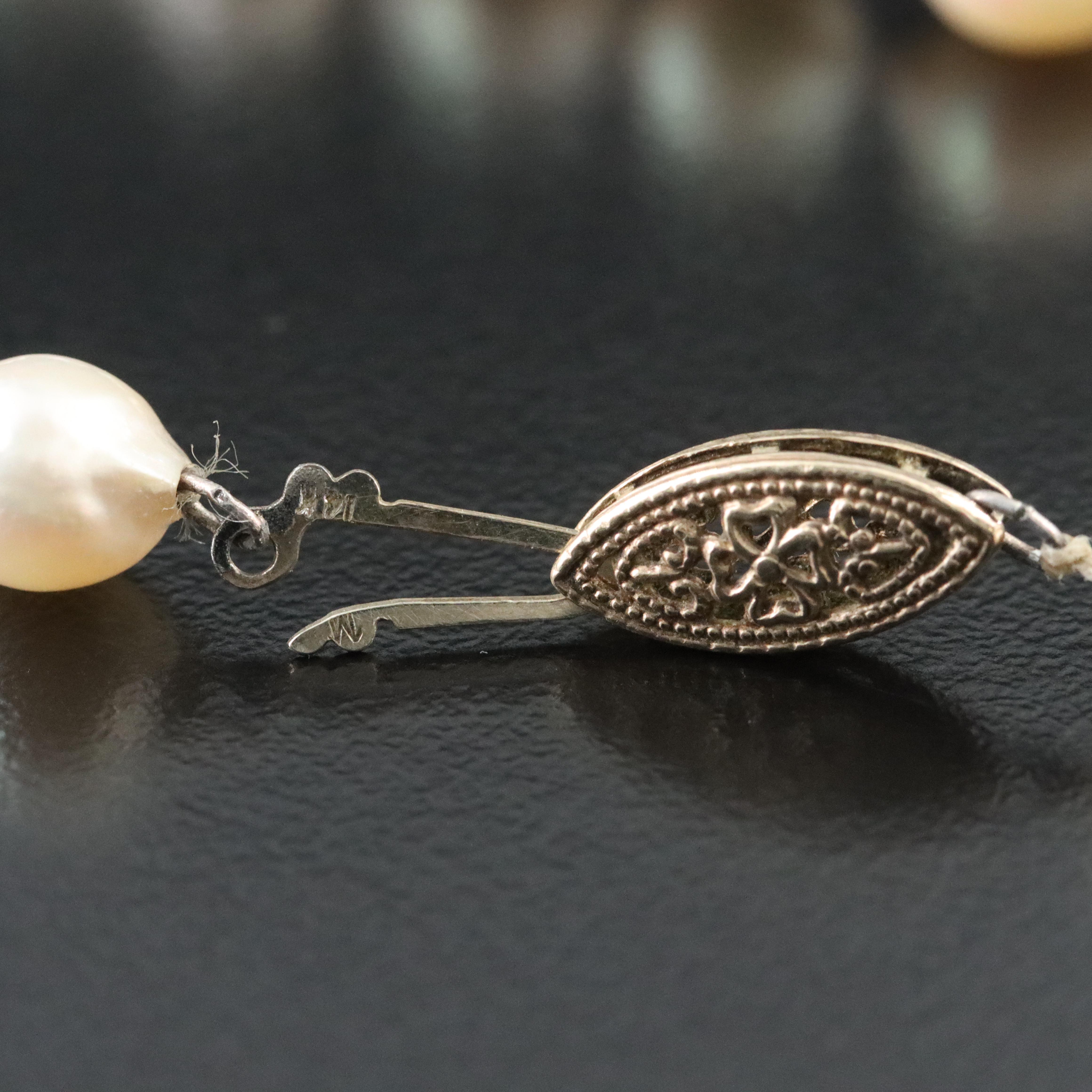 Pearl Necklace with 14K Clasp