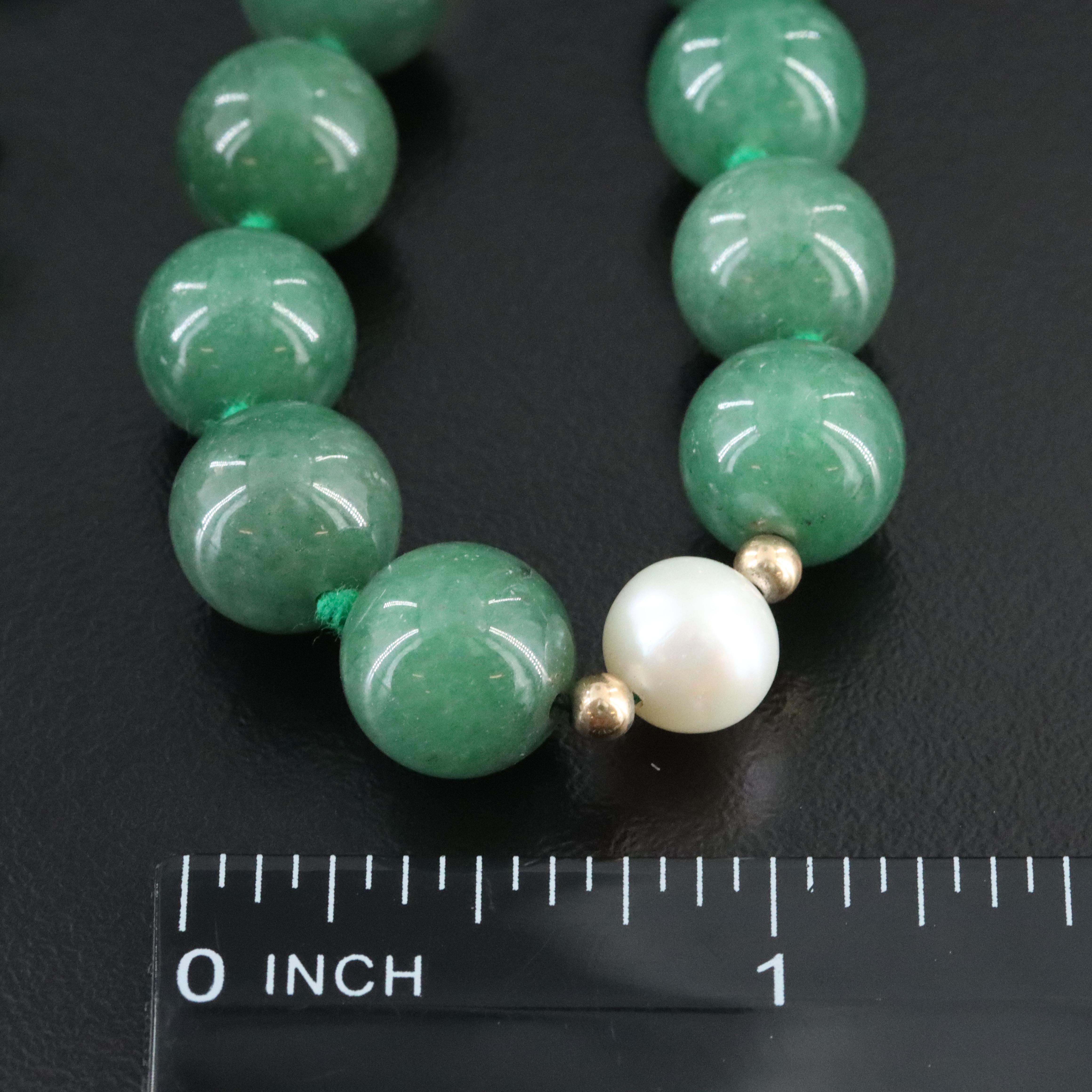 Pearl, Aventurine, and Obsidian Necklaces