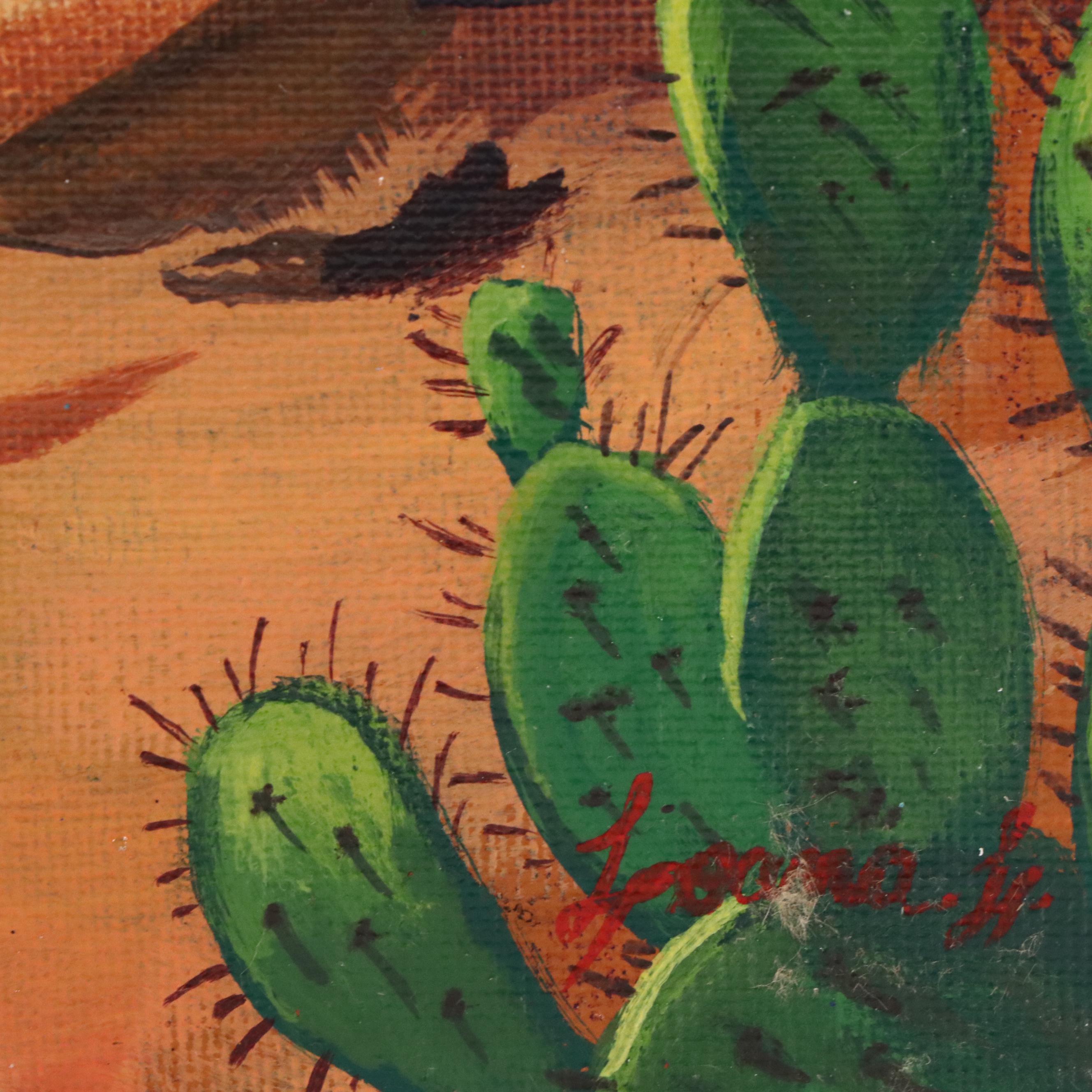 Jeshua Murillo Stylized Acrylic Painting of VW Camper Van, 21st Century