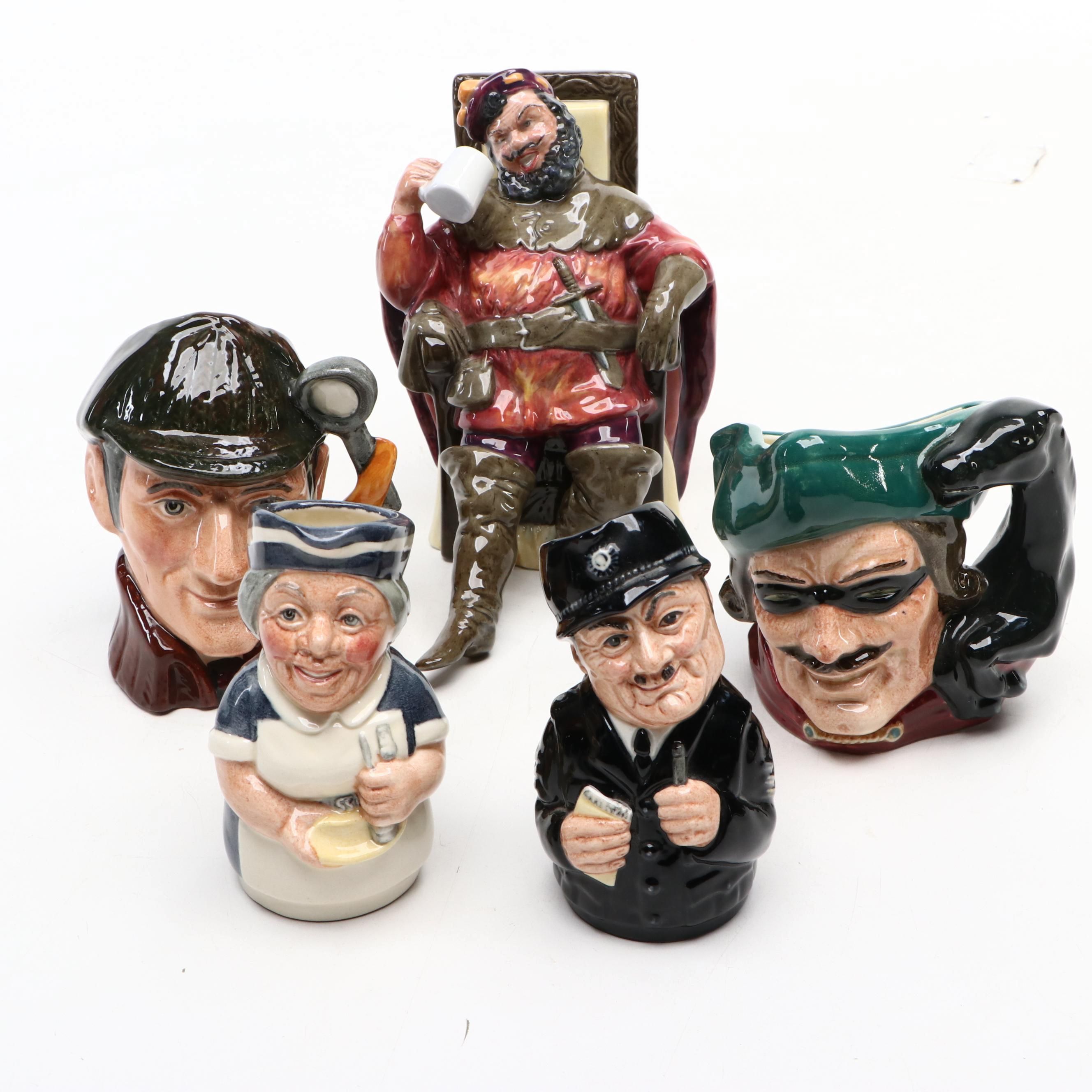 Royal Doulton Ceramic Toby Jugs, Character Mugs and Figurine