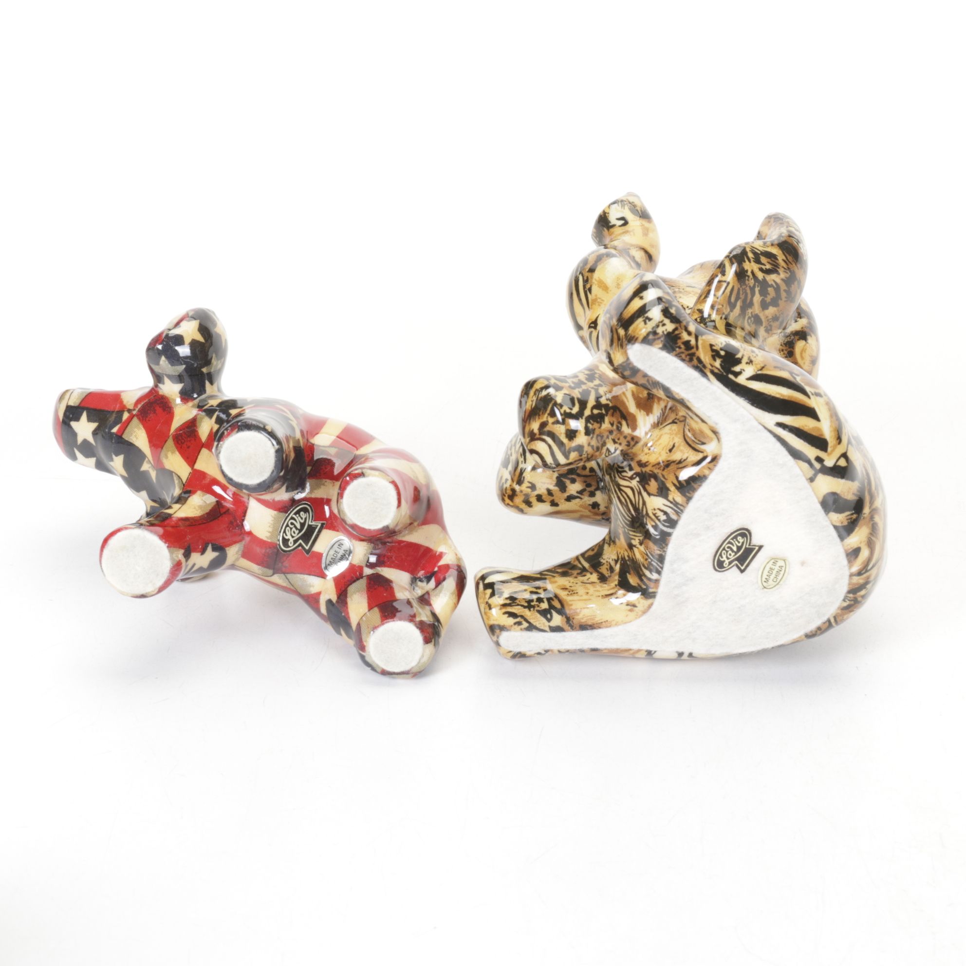 Elephant Figurines with LaVie, RSL, and More