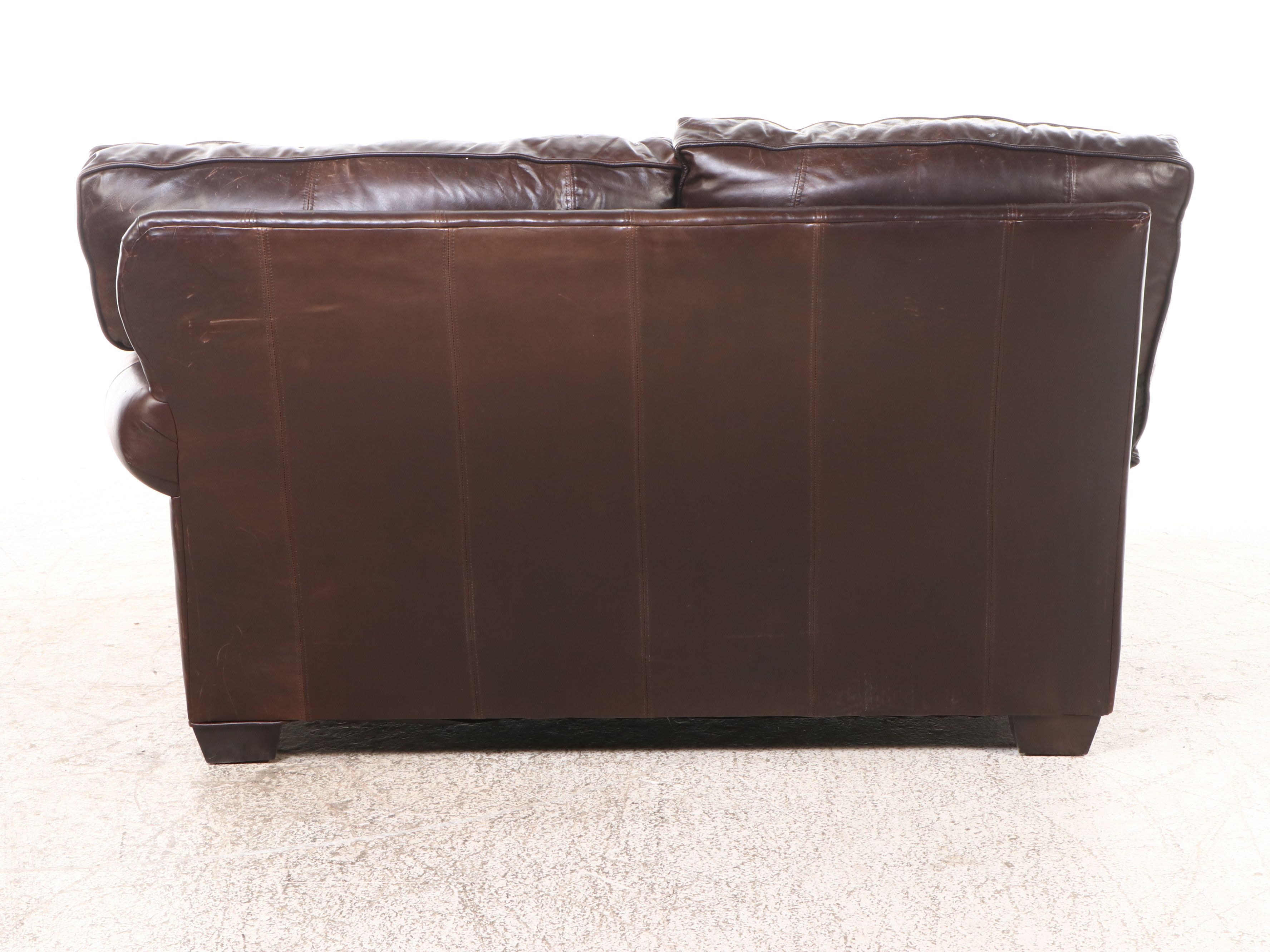 Arhaus Brown Leather Sectional