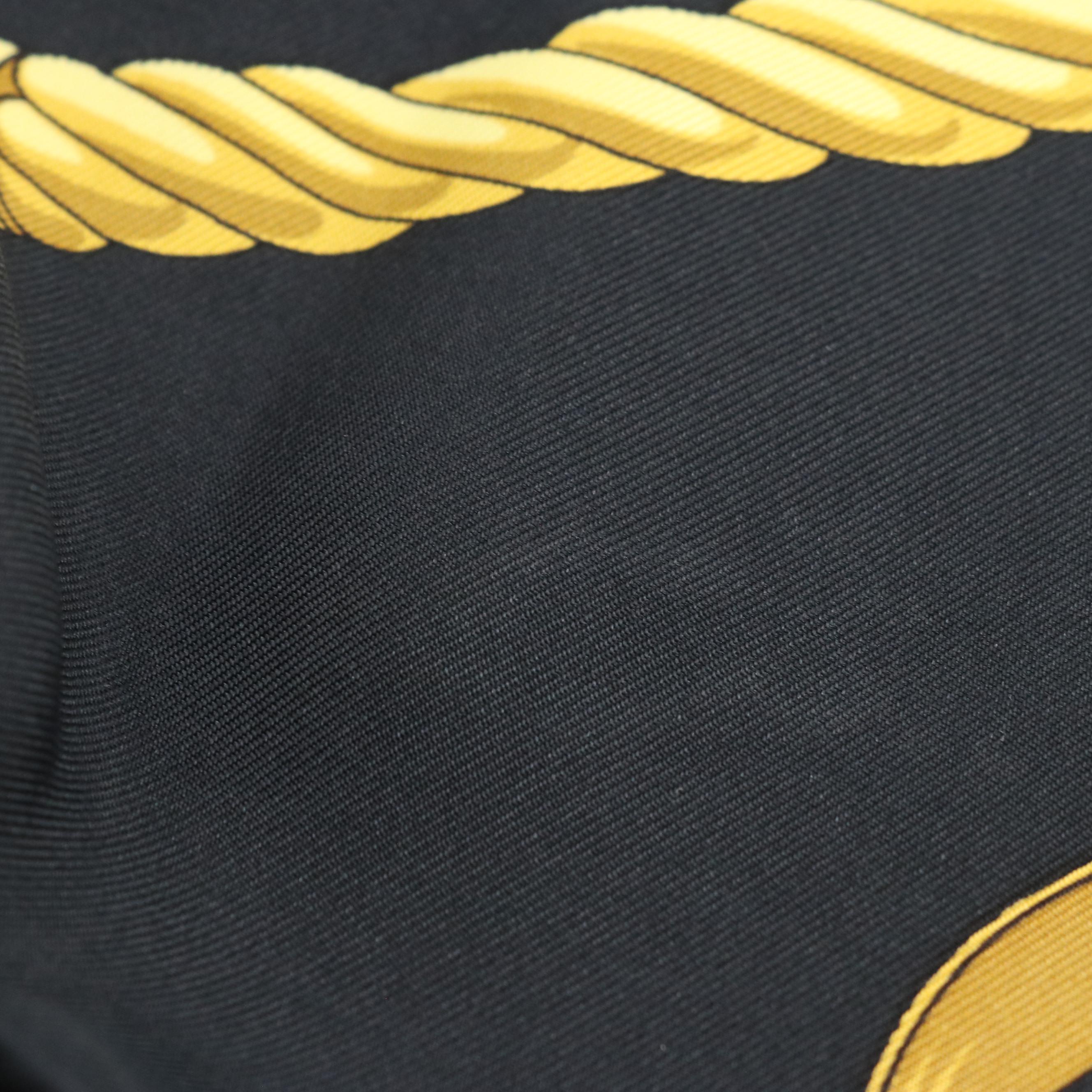 Hermès "Les Cavaliers d'Or" Scarf 90 in Silk Twill