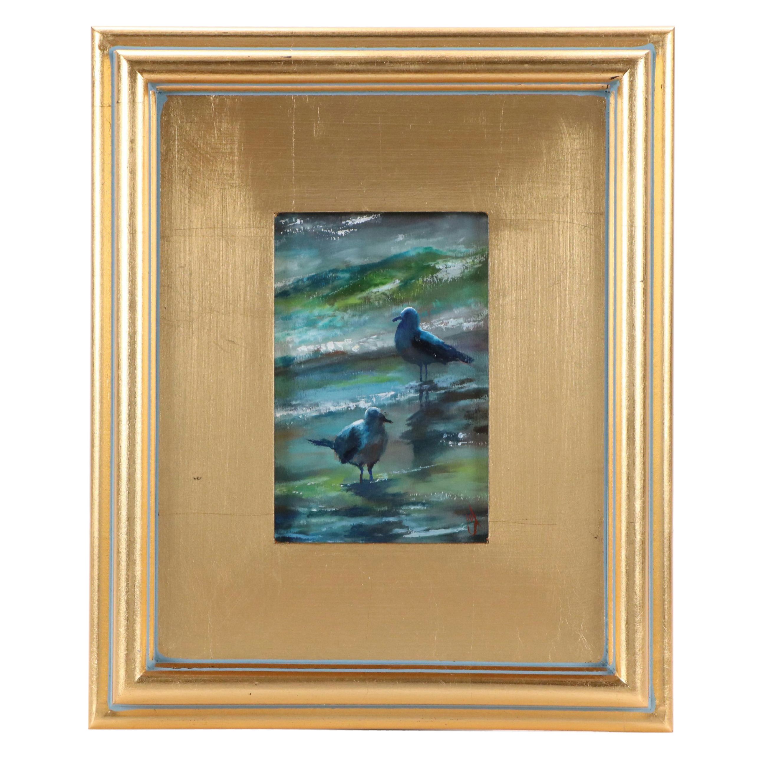 William Jamison Oil Painting of Birds, 21st Century