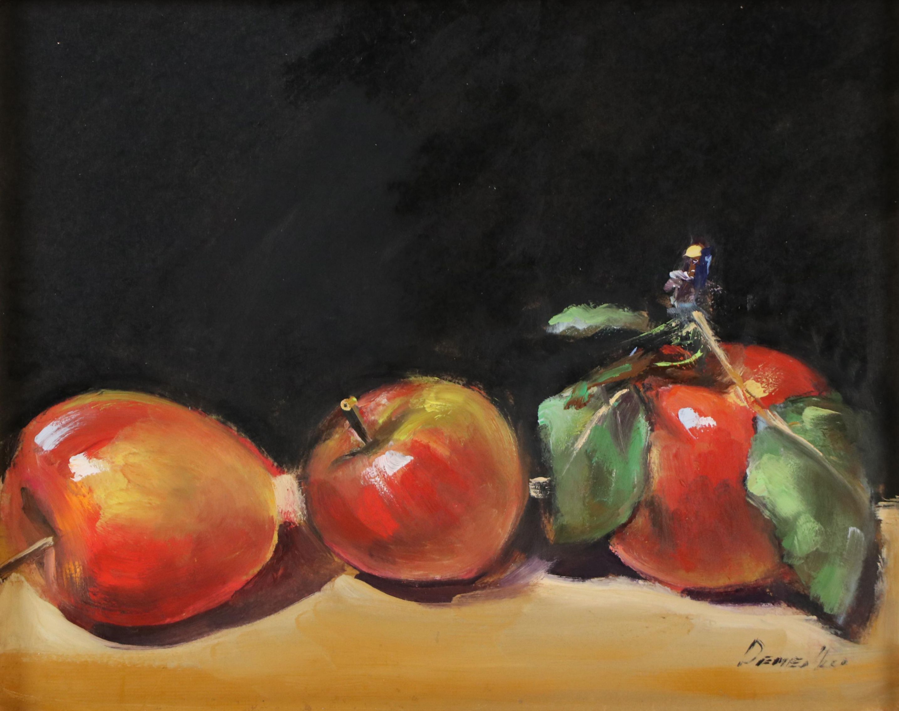 Natalia Demenko Still Life Oil Painting of Apples, 21st Century