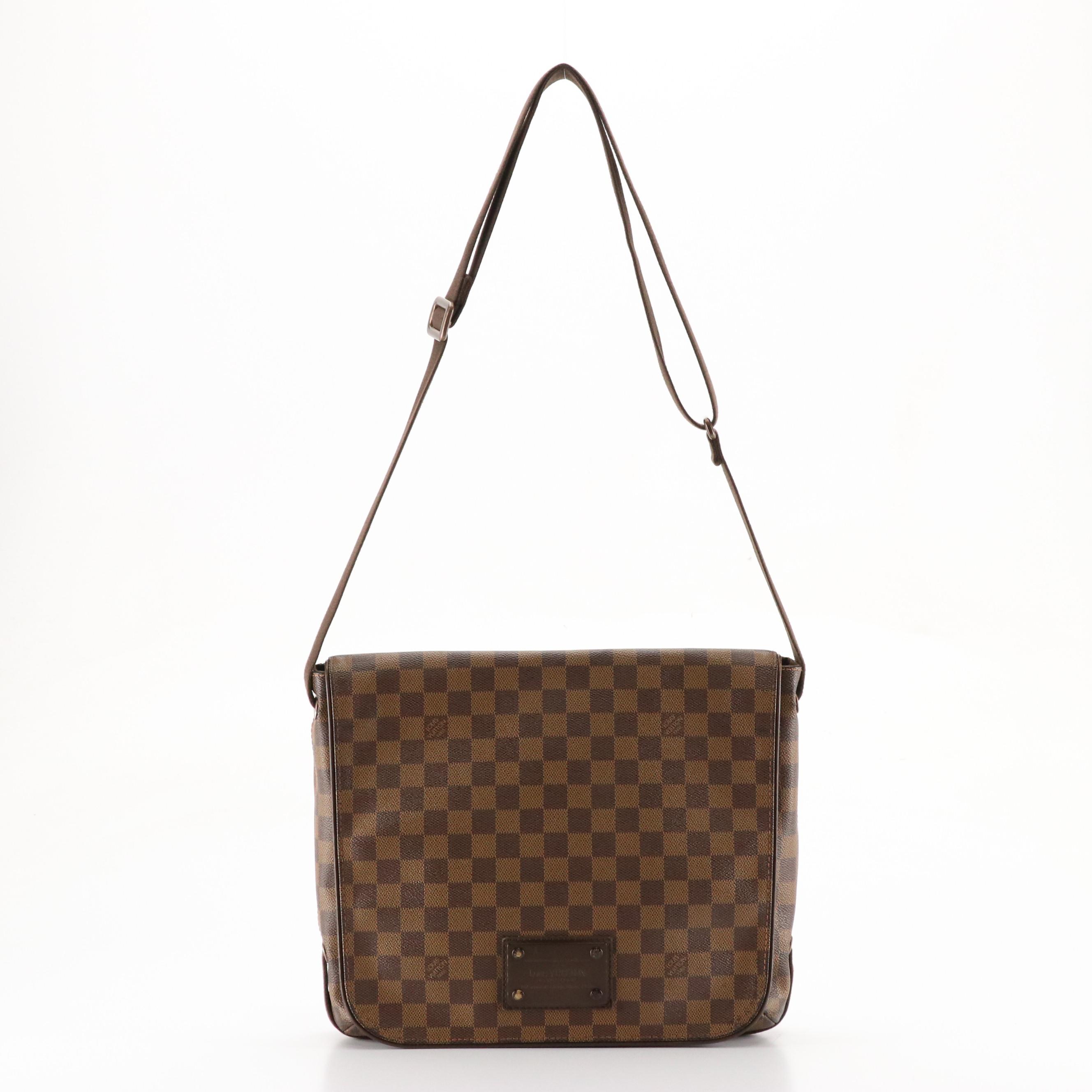 Louis Vuitton Brooklyn PM Crossbody Messenger Bag in Damier Ebene Canvas