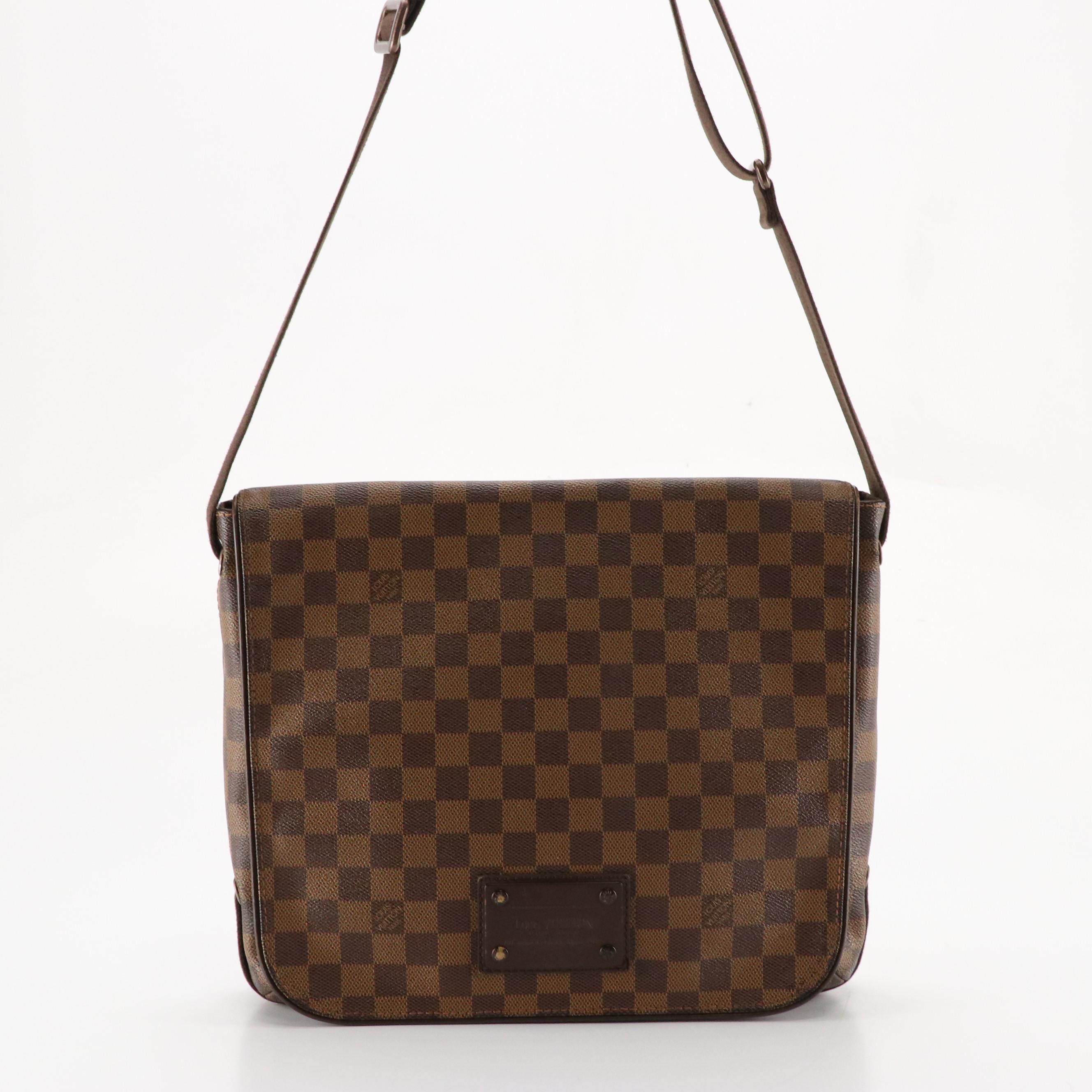 Louis Vuitton Brooklyn PM Crossbody Messenger Bag in Damier Ebene Canvas