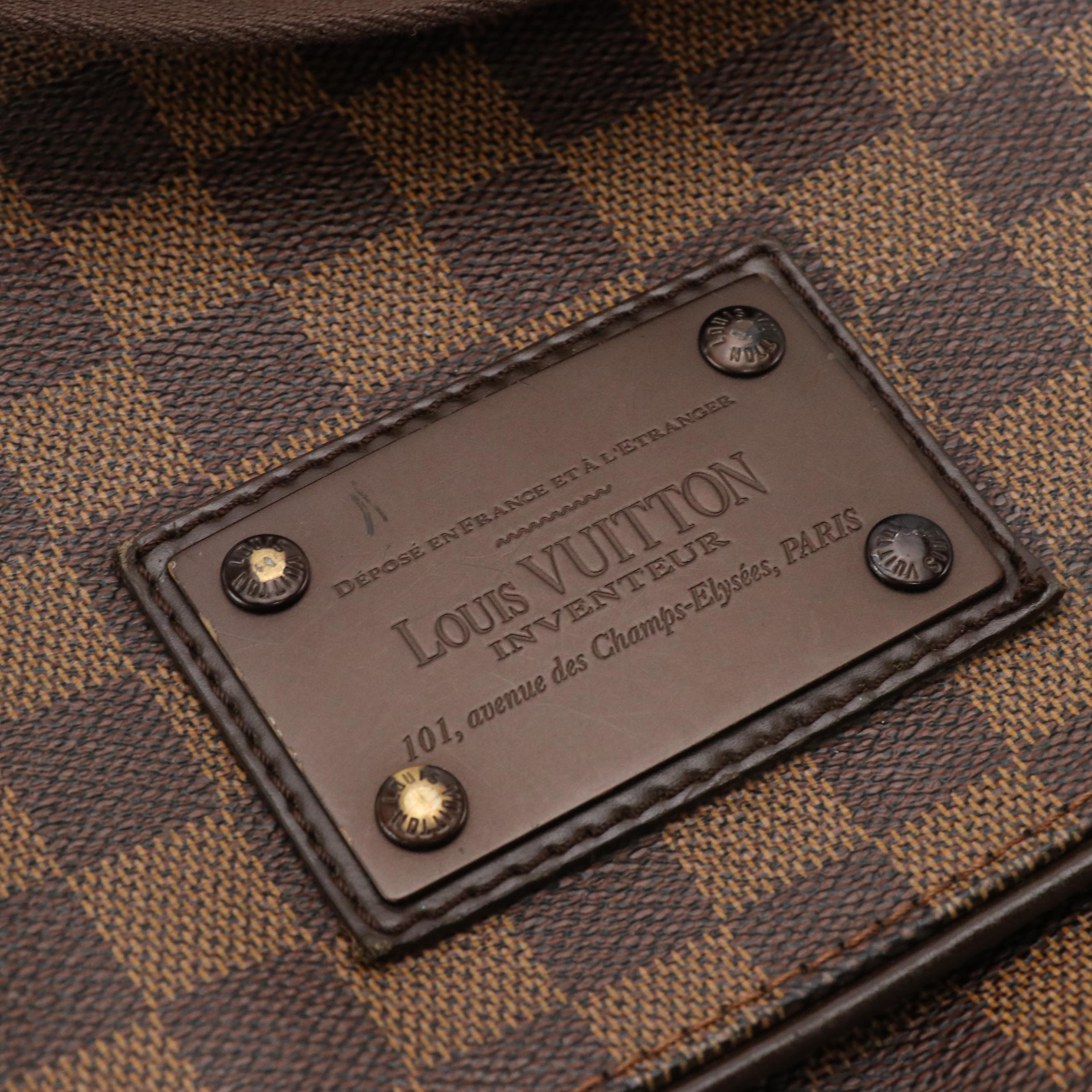 Louis Vuitton Brooklyn PM Crossbody Messenger Bag in Damier Ebene Canvas