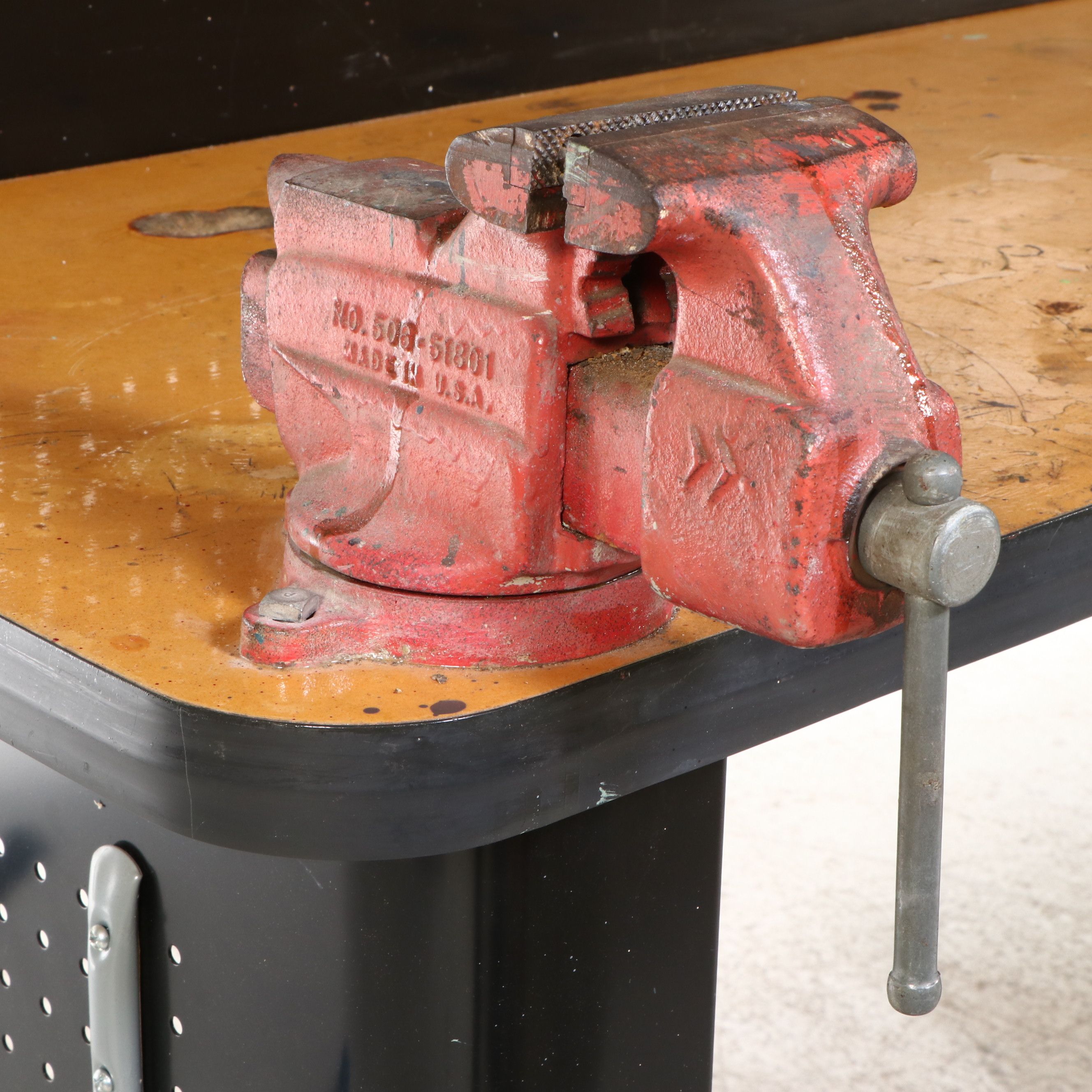 Craftsman Workbench with Attached Vice Grip