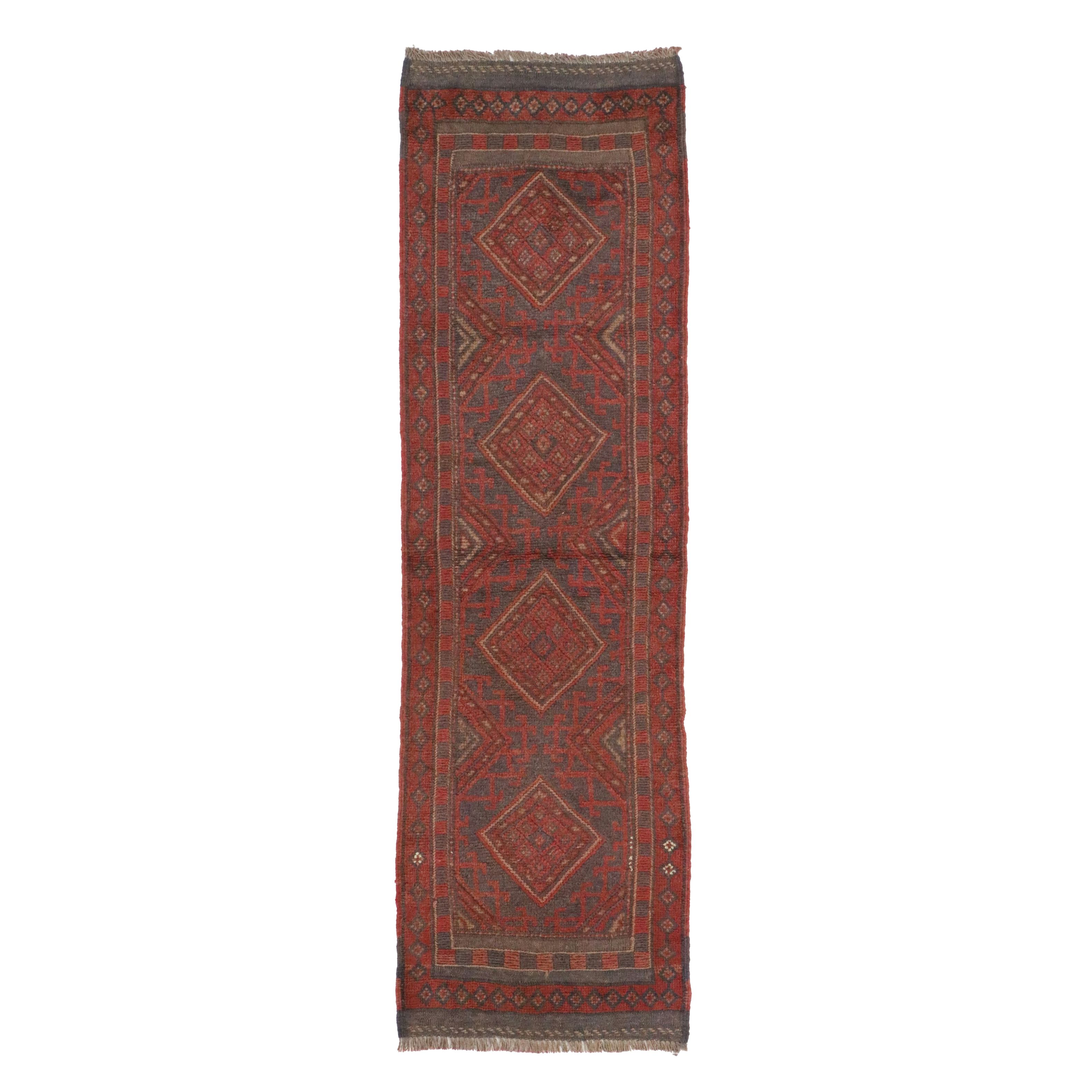 2' x 7'11 Handwoven Afghan Mashwani Carpet Runner