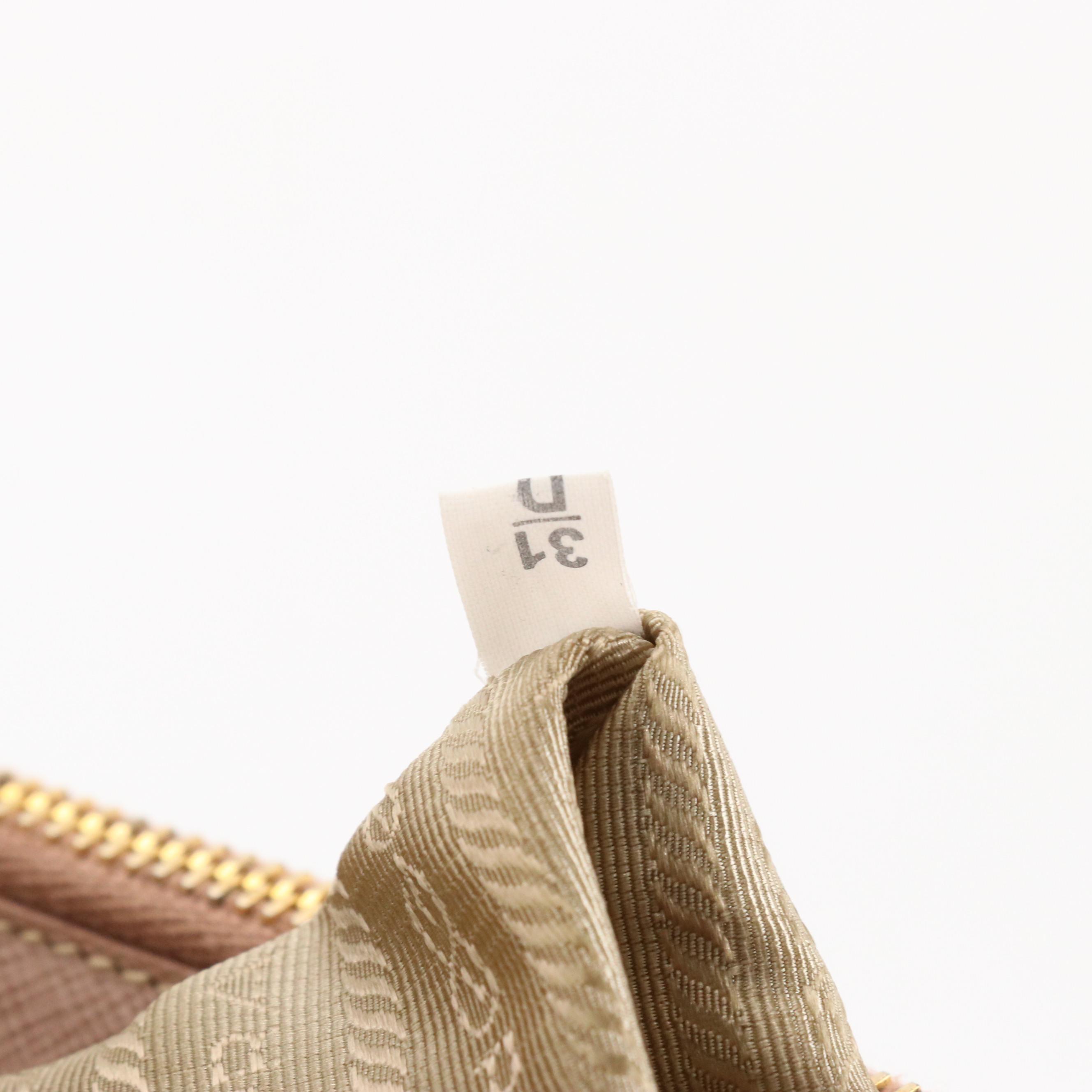 Prada Medium Double Zip Galleria Two-Way Tote in Blush Pink Saffiano Leather