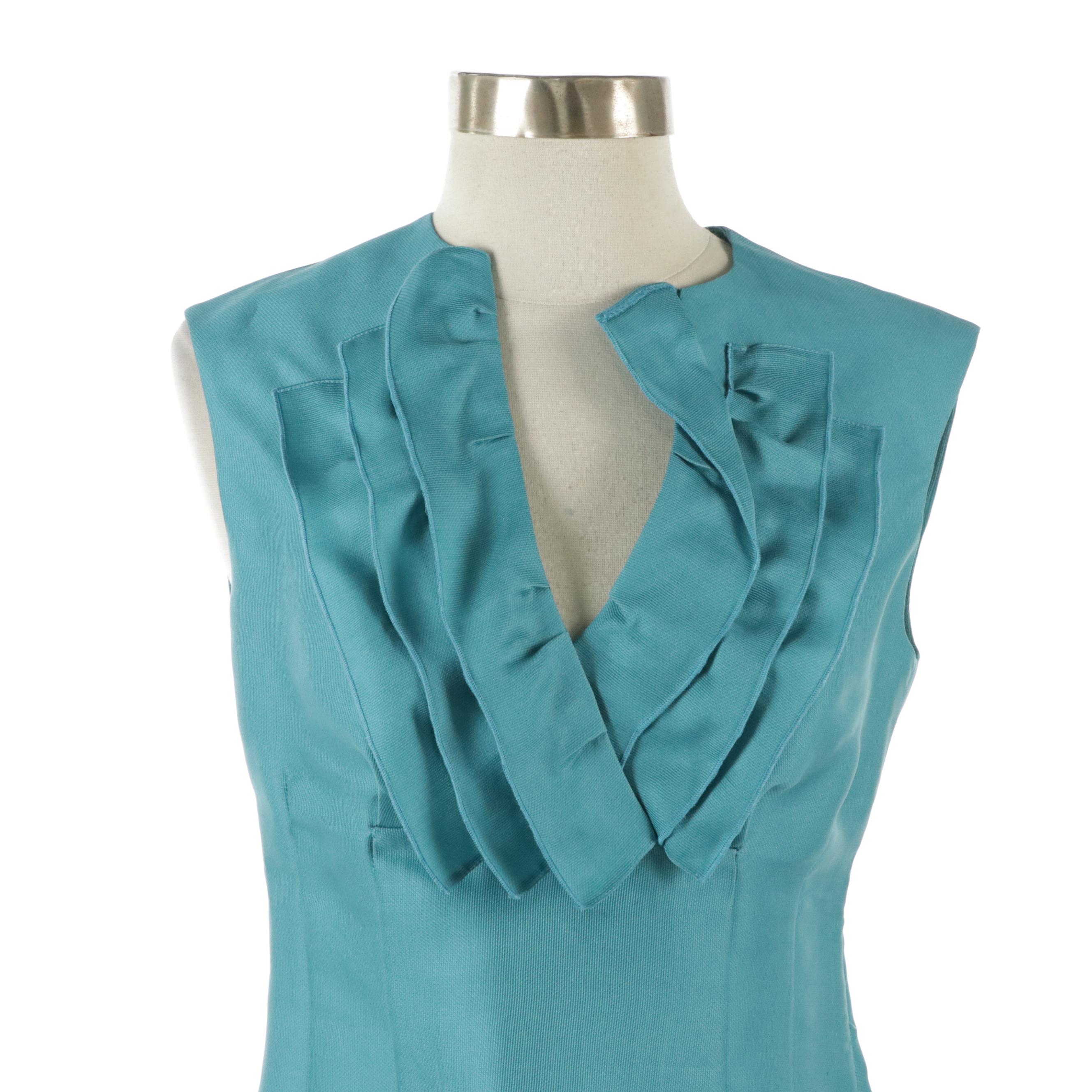 Yoana Baraschi Silk Print Dress and Lida Baday Fitted Silk Top