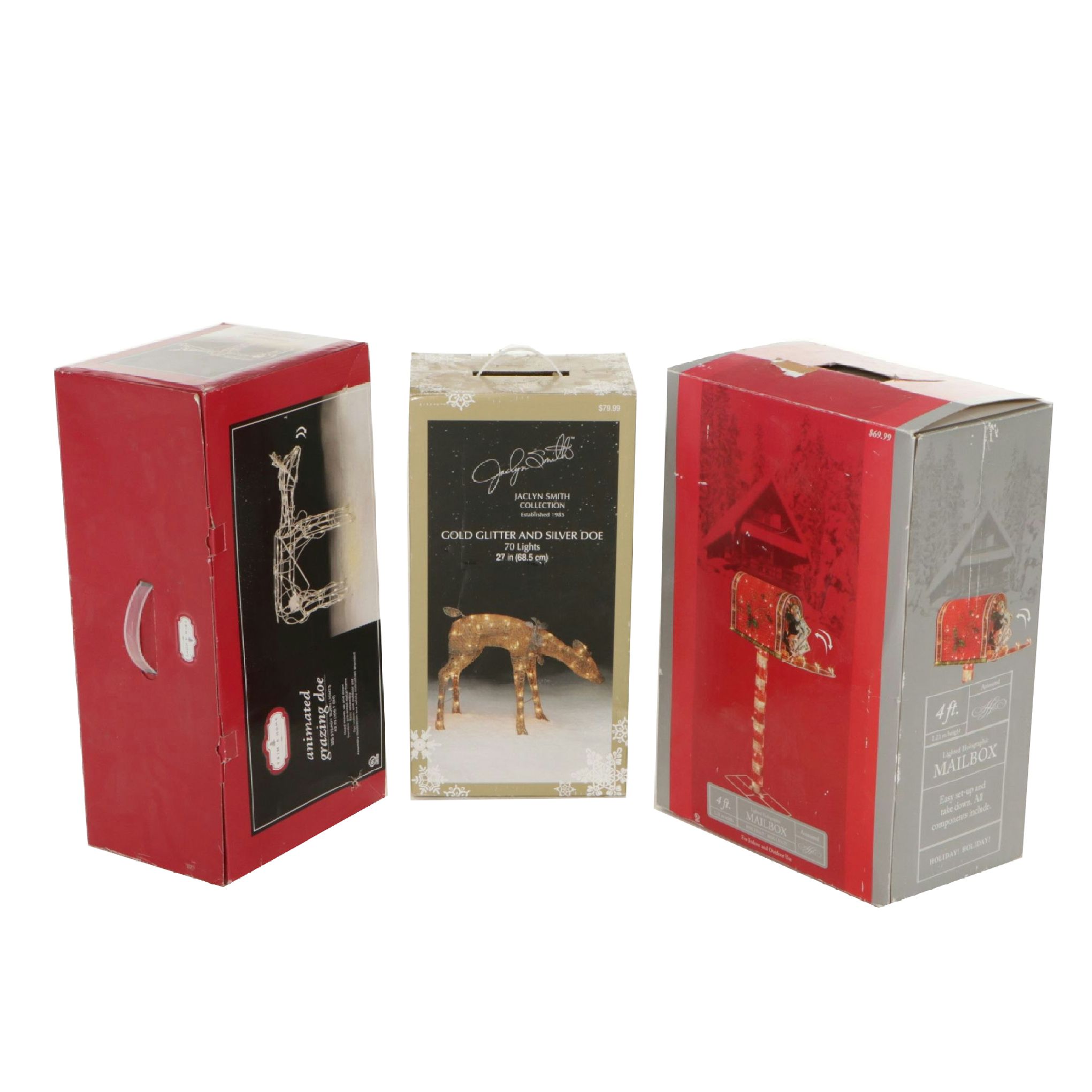 Outdoor Corded Light-up Christmas Decorations, Reindeer and More